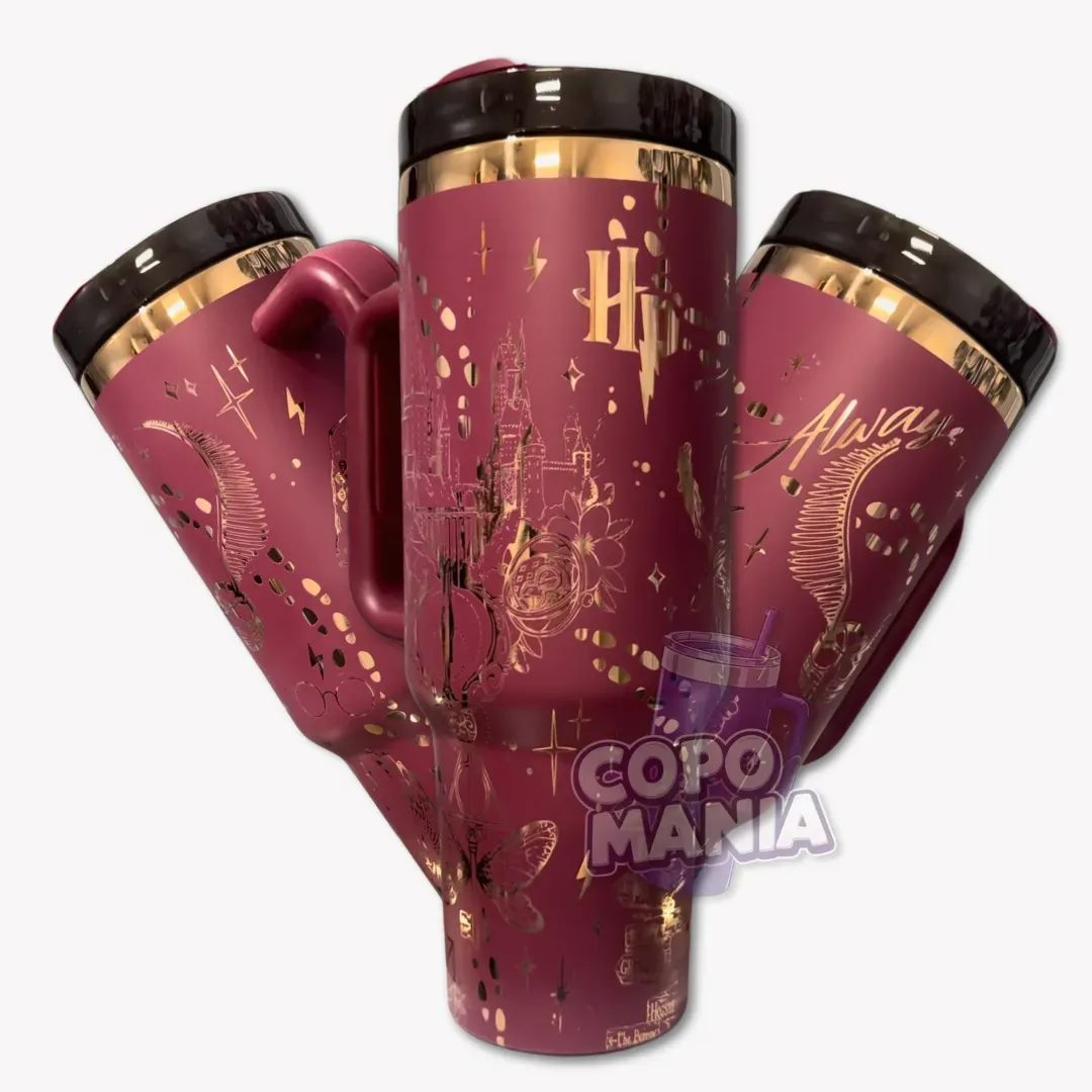 Copo Térmico 1L Harry Potter Oficial Vermelho + Brinde  1