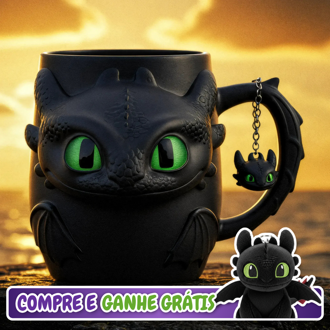 🖤 Caneca Banguela + Pingente Mini Fúria da Noite 500ml  1
