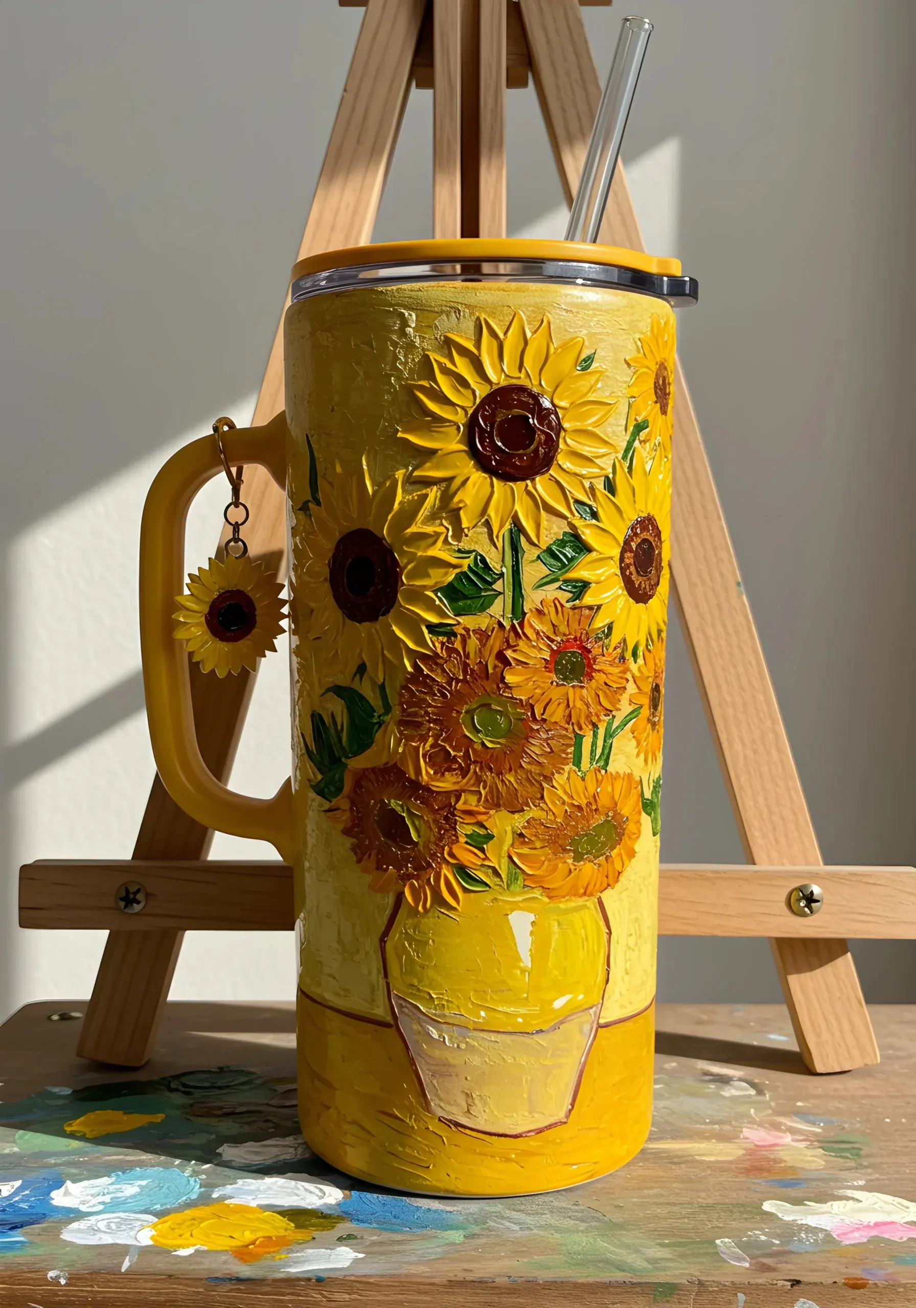 Copo Térmico + Pingente Girassóis Van Gogh 1,15L  1