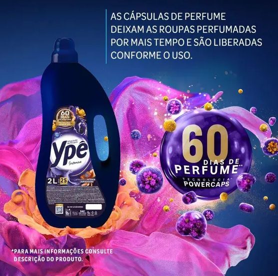 Kit 2 Amaciante de Roupas Tradicional Ypê Intenso 2L 3
