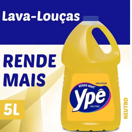 KIt Detergente Ype 5L + Amaciante de roupas 5L + Sabão Brilhante 2.4kg - Ypê 2