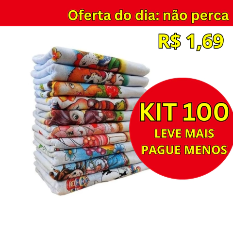 Kit 100 Pano de Prato VENEZA 100% Algodão 1