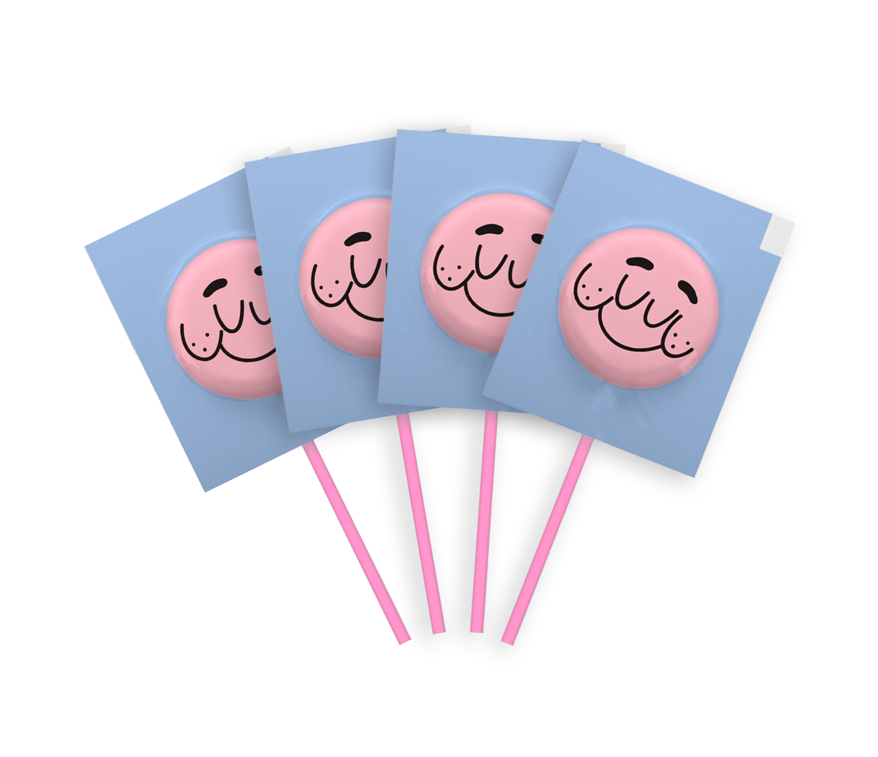 Pirulito Zero Açúcar - Sabor Algodão Doce - Pack 4 Pouches (16 Unidades) 2