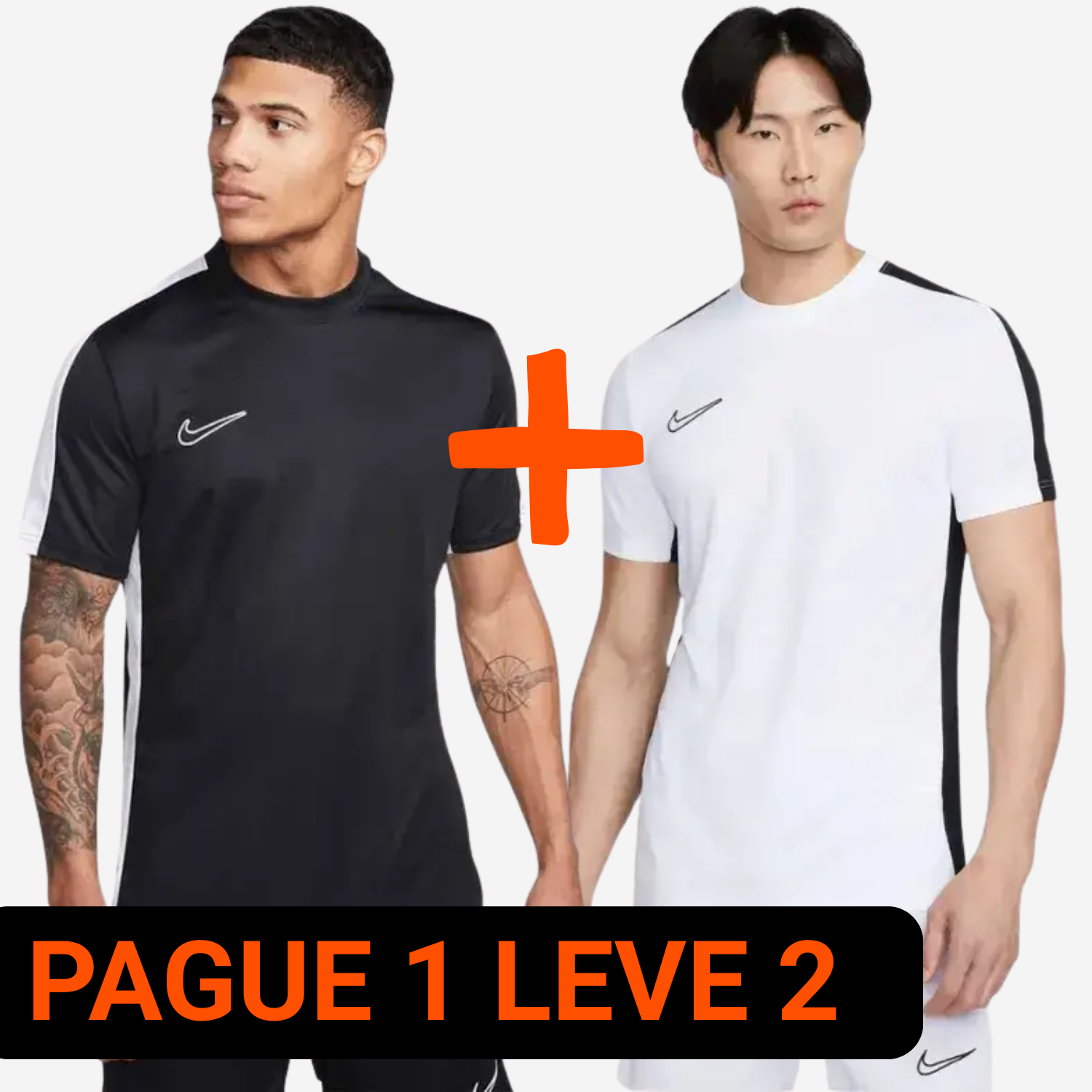 Conjunto Nike Academy 23 Preto + Conjunto Nike Dri-Fit Academy 23 Branco (Pague 1 Leve 2) 1
