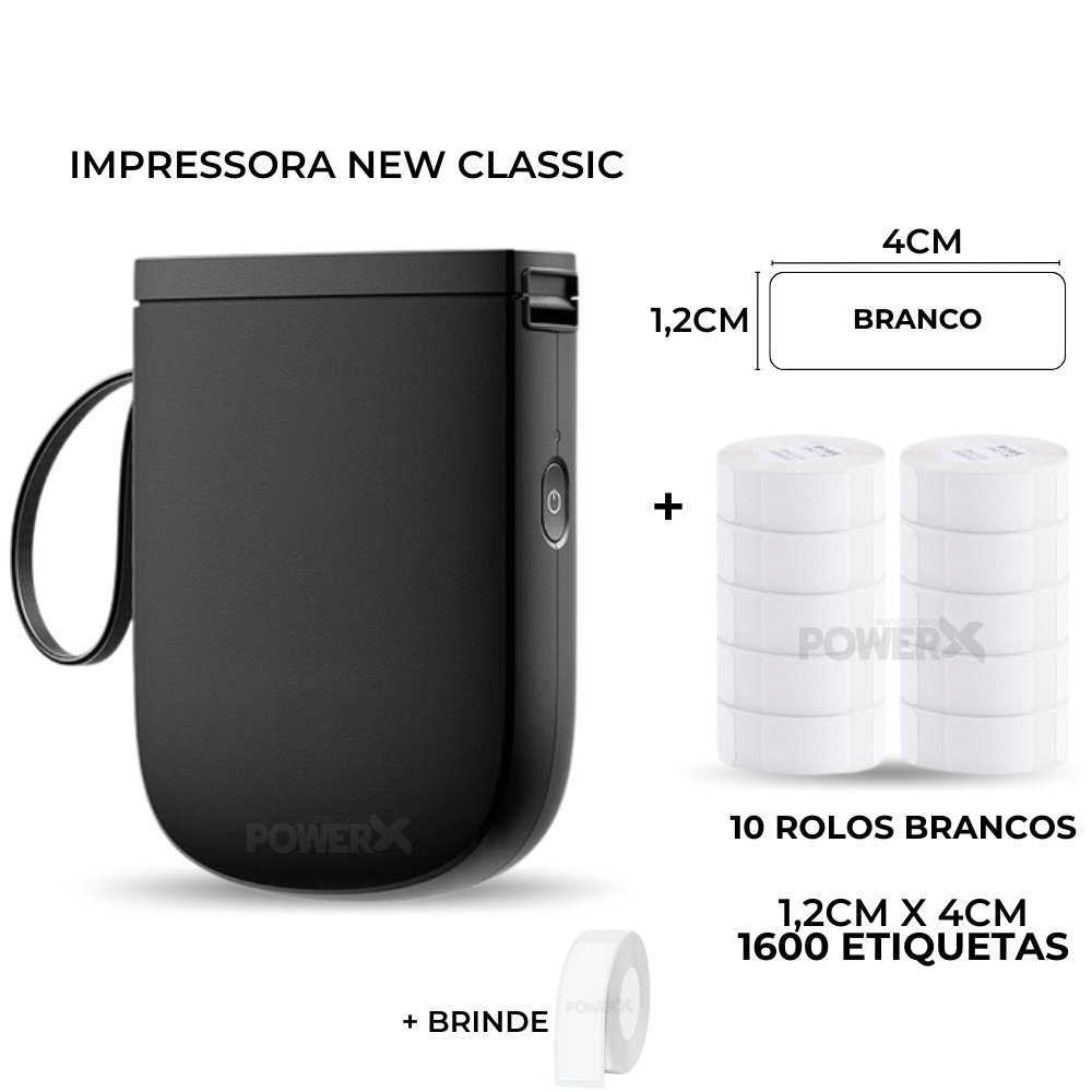Impressora Térmica New Classic + 10 Rolos Adesivos 1