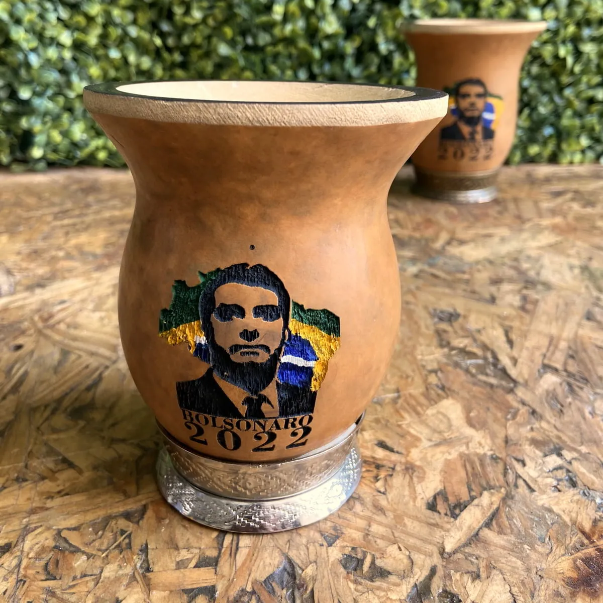 Cuia Personalizada Bolsonaro - Pé Cromado 3