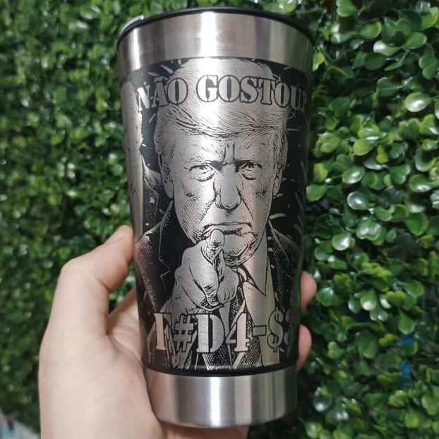 Copo Térmico Personalizado Bolsonaro Trump Hin 470ml Gravação 360° Graus Laser 5