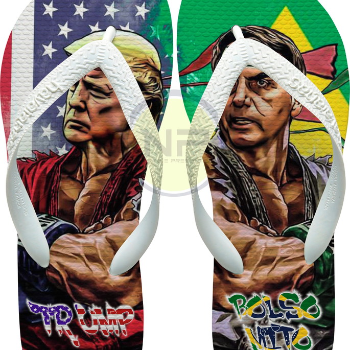 Chinelo Havaianas Personalizado Trump Vs Bolsonaro 1