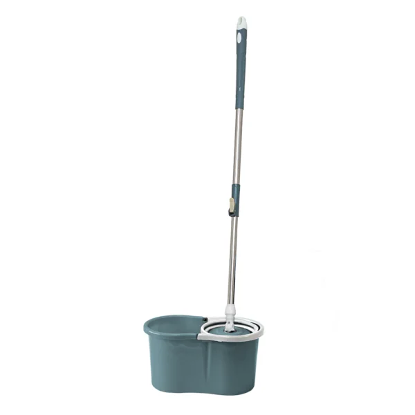 Conjunto Mop Rotatorio Compact (Balde 9L Cesto Plastico e 1 refis, Rotary Mop) Azul Petroleo - Nobre 2