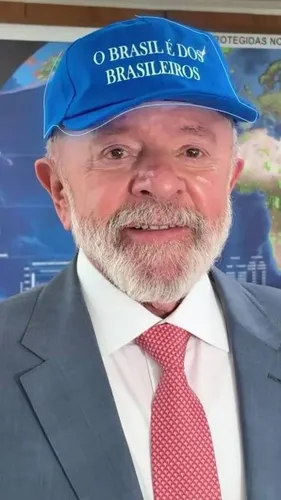 Boné O Brasil É Dos Brasileiros Lula Azul Original Bordado 3