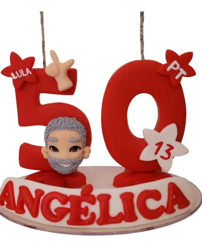 Vela Personalizada Lula Brasil (informar Nome E Idade) 1