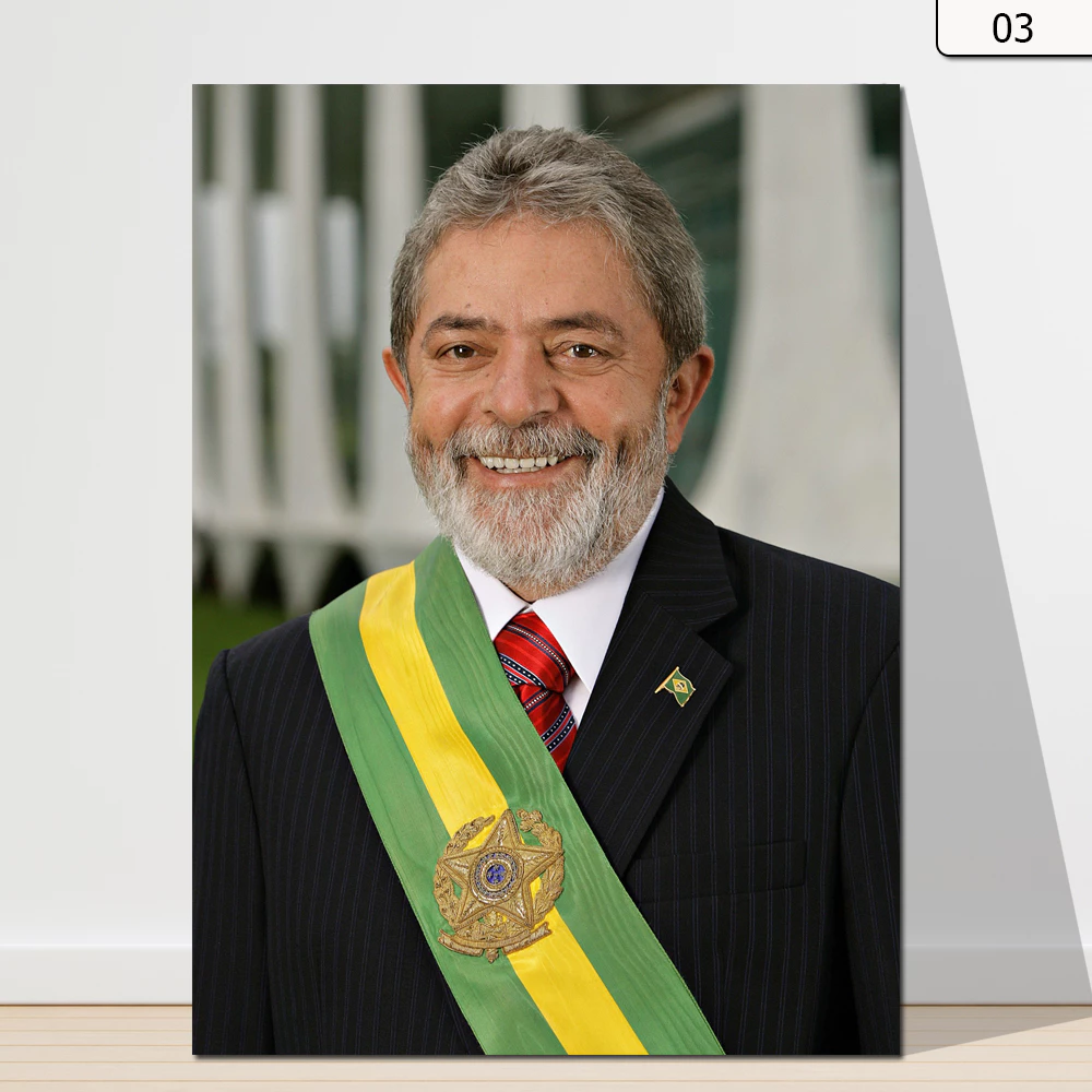 Placa Decorativa Quadro Presidente Lula - Tamanho 20x28cm Já Acompanha Fita Dupla Face 1