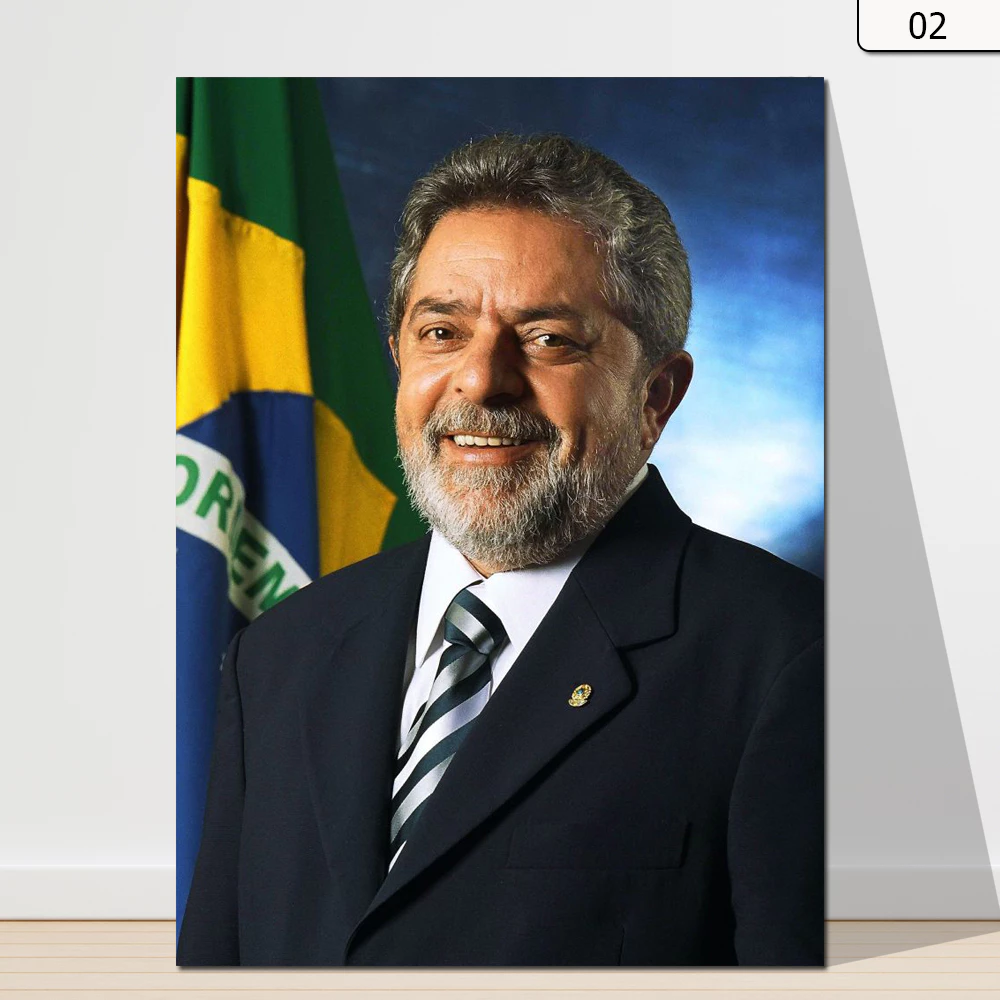 Placa Decorativa Quadro Presidente Lula - Tamanho 20x28cm Já Acompanha Fita Dupla Face 2