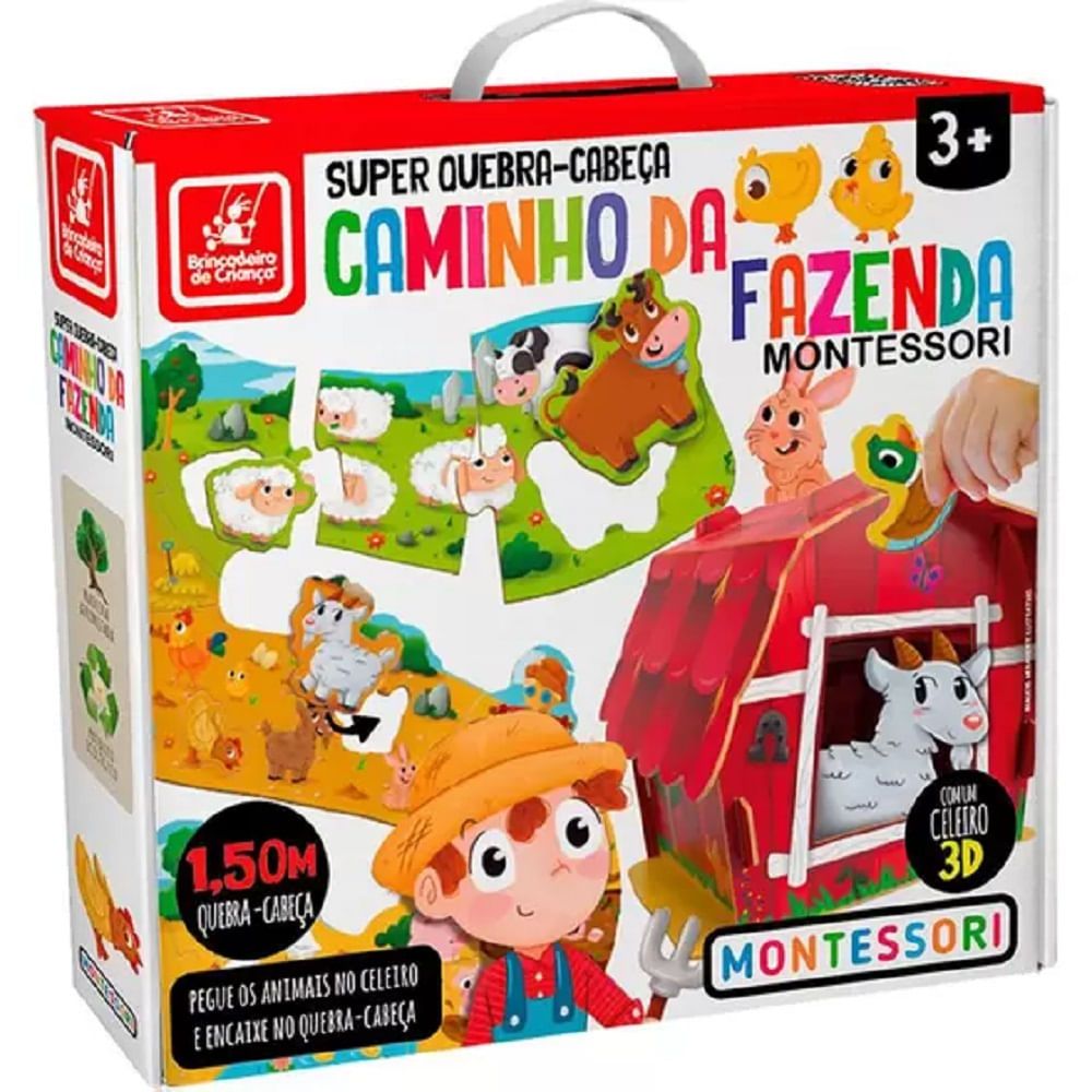 Quebra-Cabeça Caminho da Fazenda - Brincadeira de Criança 1