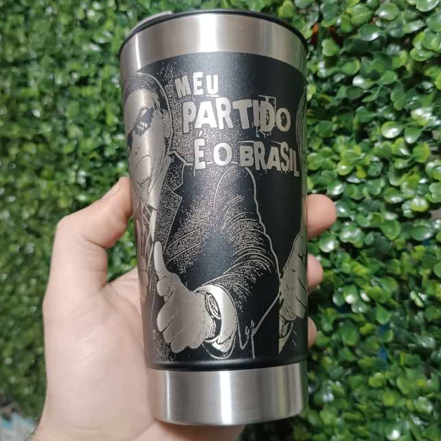 Copo Térmico Personalizado Bolsonaro.. 470ml Gravação 360° Graus A Laser 3