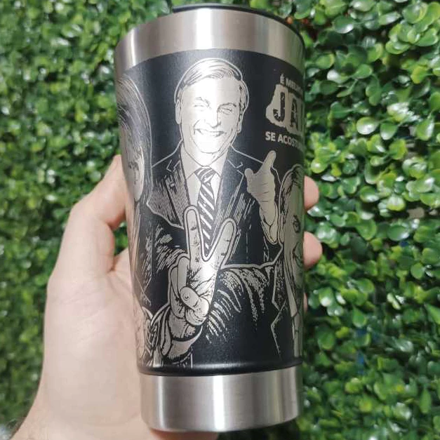 Copo Térmico Personalizado Bolsonaro.. 470ml Gravação 360° Graus A Laser 4