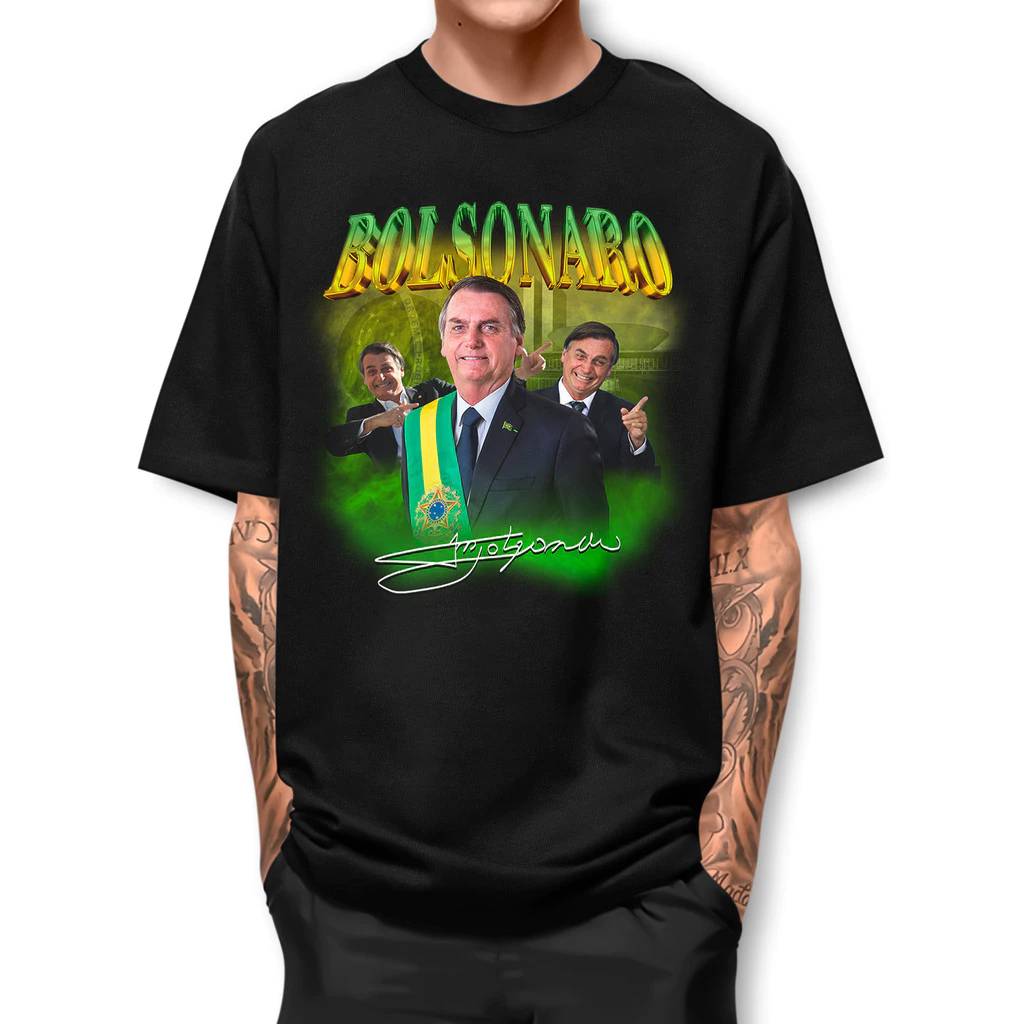 Camiseta Bolsonaro Presidente Basica Street Fio 30.1 Algodao Manga Curta IPJ1 IC 1