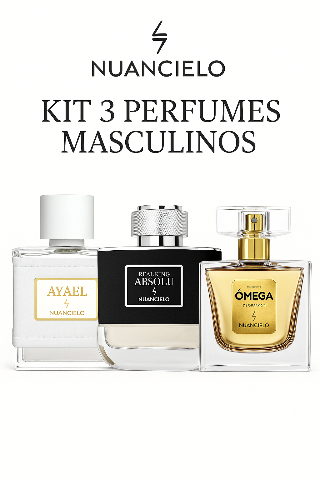 Kit 3 Perfumes Masculinos 1