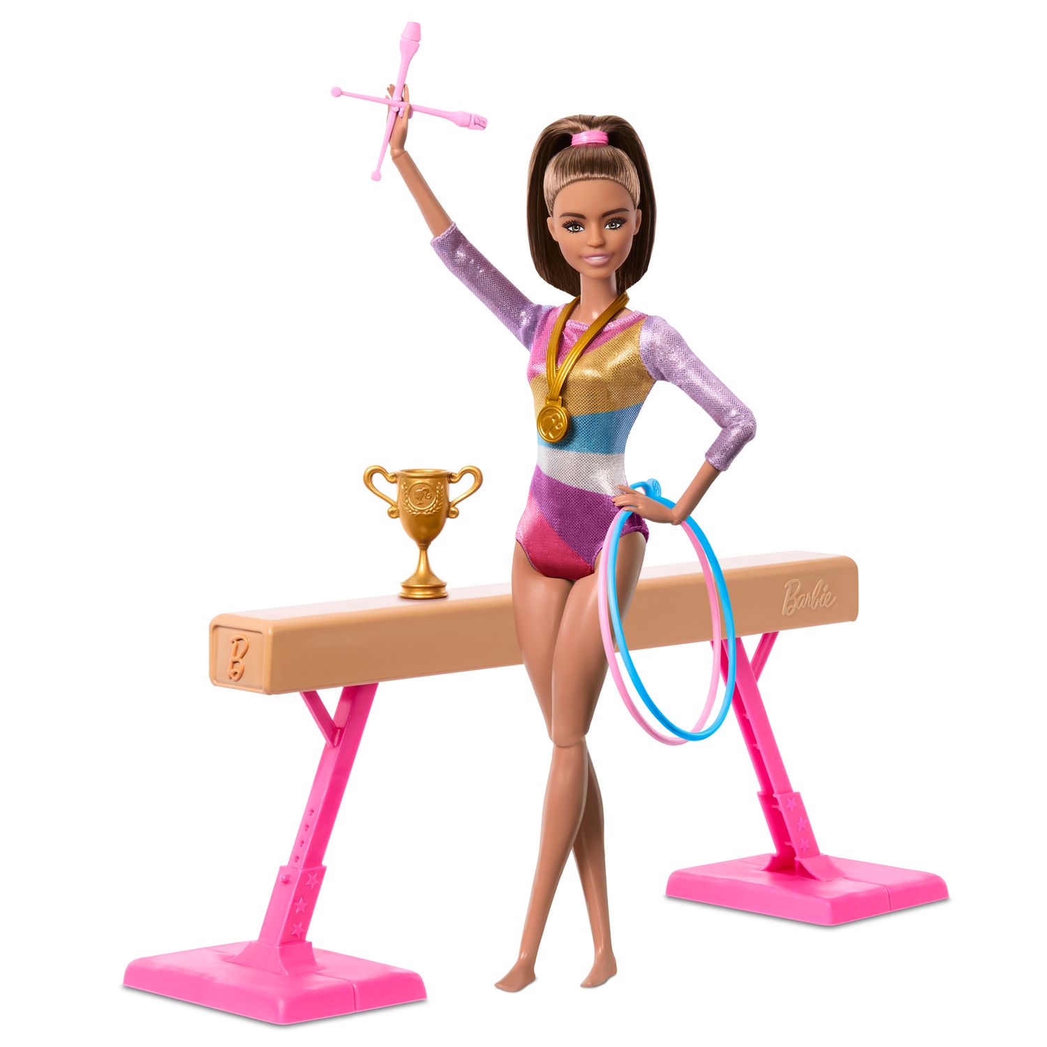 Barbie I Can Be Ginasta Morena - Mattel 1