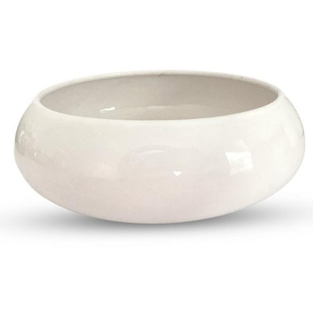ARRANJO DE ORQUÍDEA AMARELA COM VASO DE CERÂMICA BRANCO CLARA 5