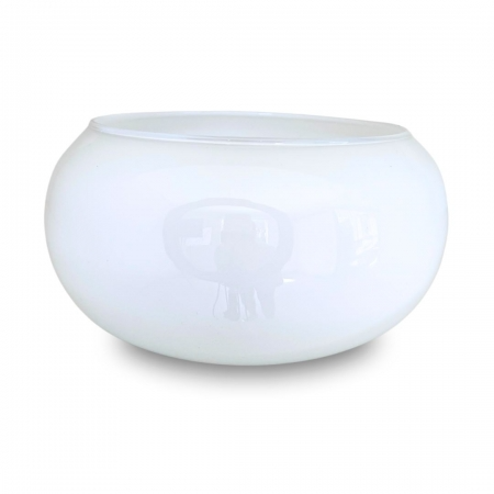 ARRANJO DE ORQUÍDEA BRANCA KATIA COM VASO DE VIDRO BRANCO FERNANDA 22 CM 4