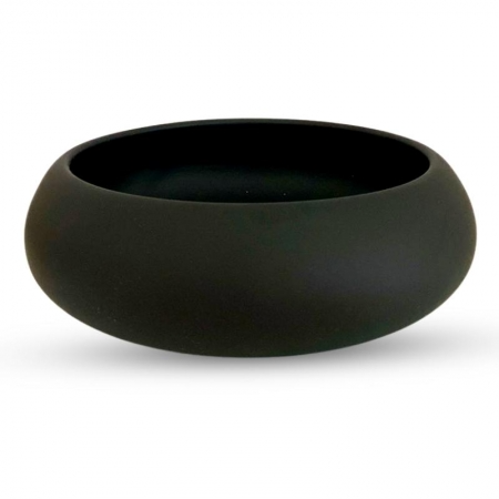ARRANJO DE ORQUÍDEA MISTA COM VASO DE CERÂMICA PRETO CLARA 4