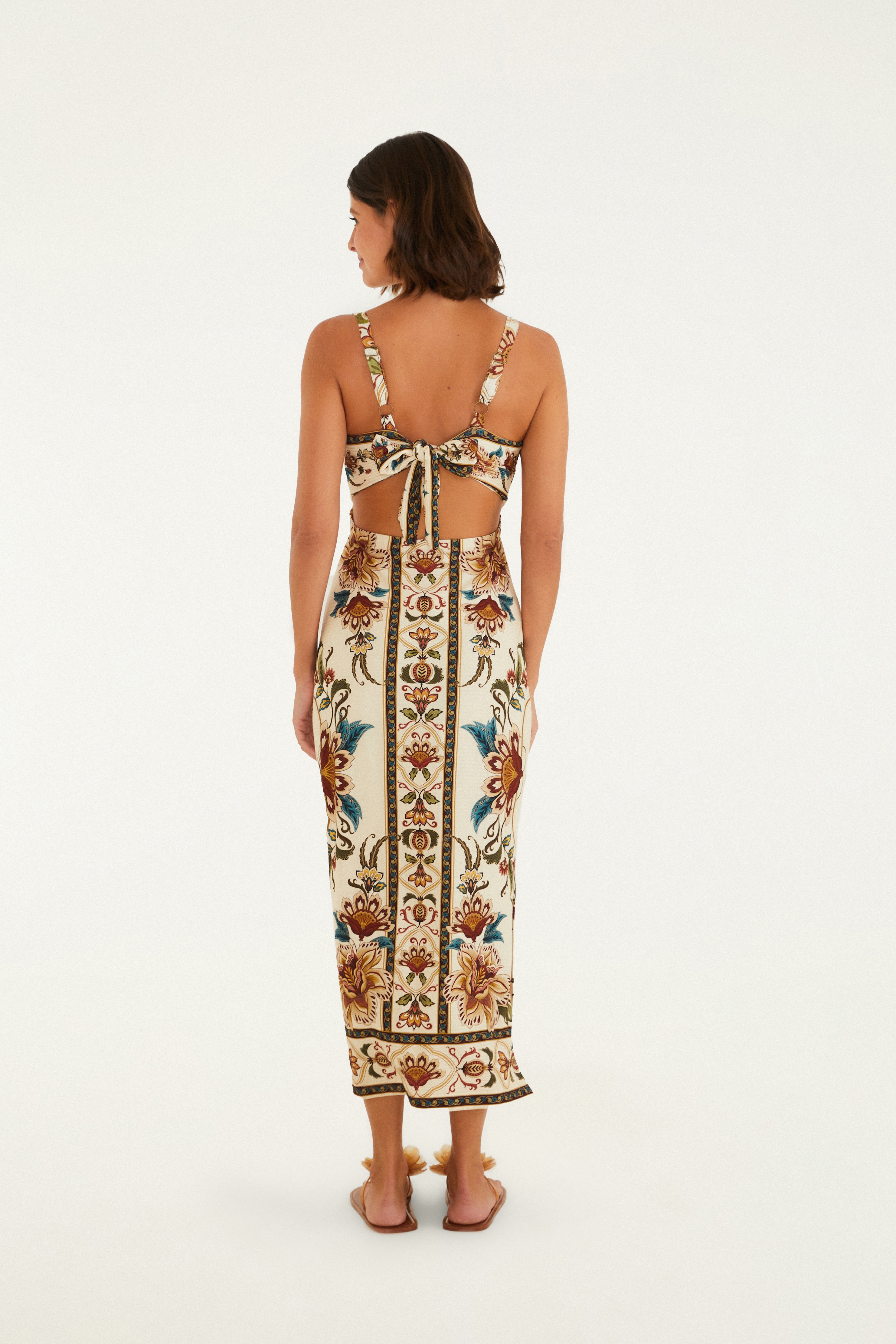 Vestido Midi Estampado Jardim Majestoso 4