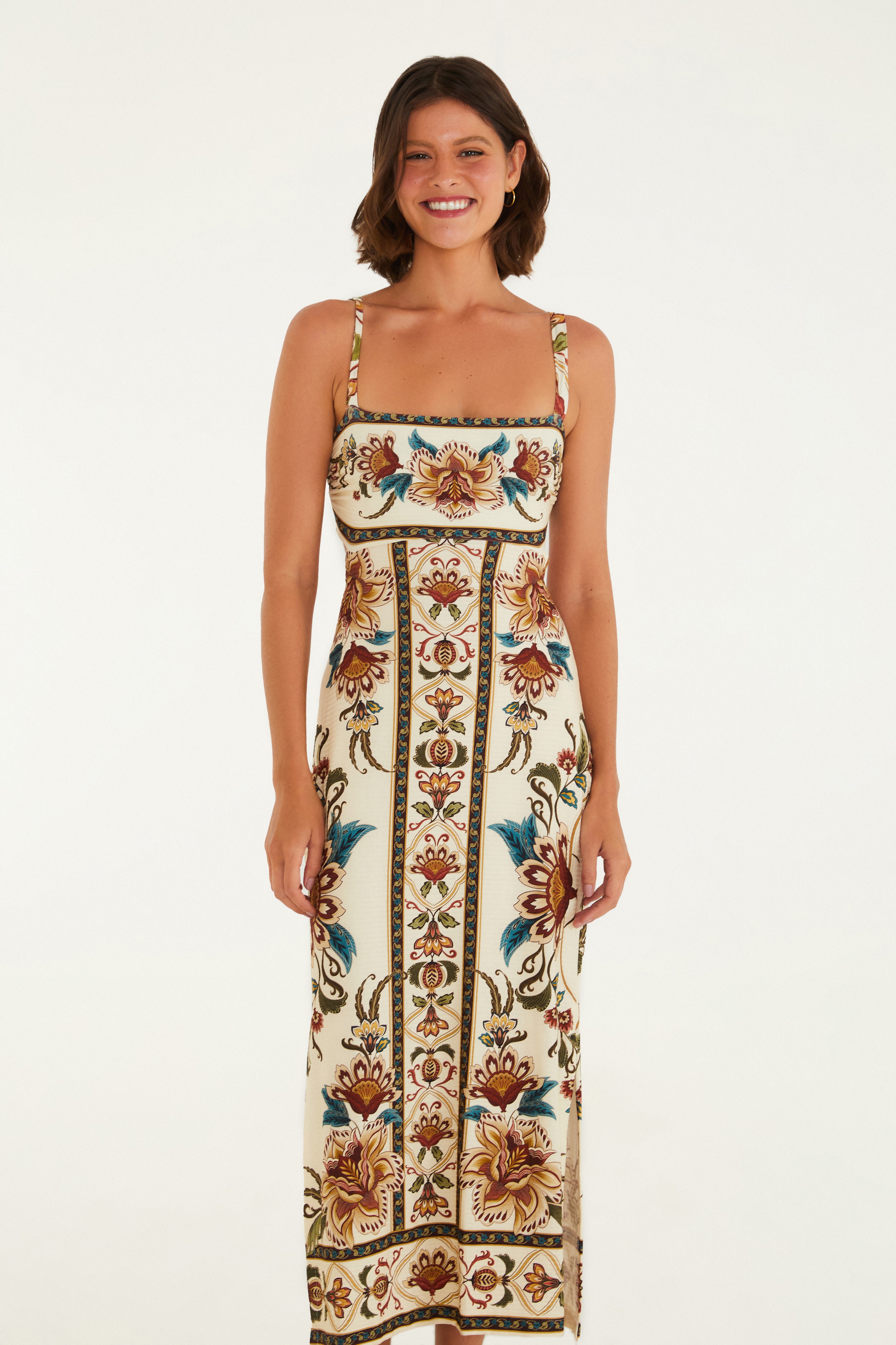 Vestido Midi Estampado Jardim Majestoso 2