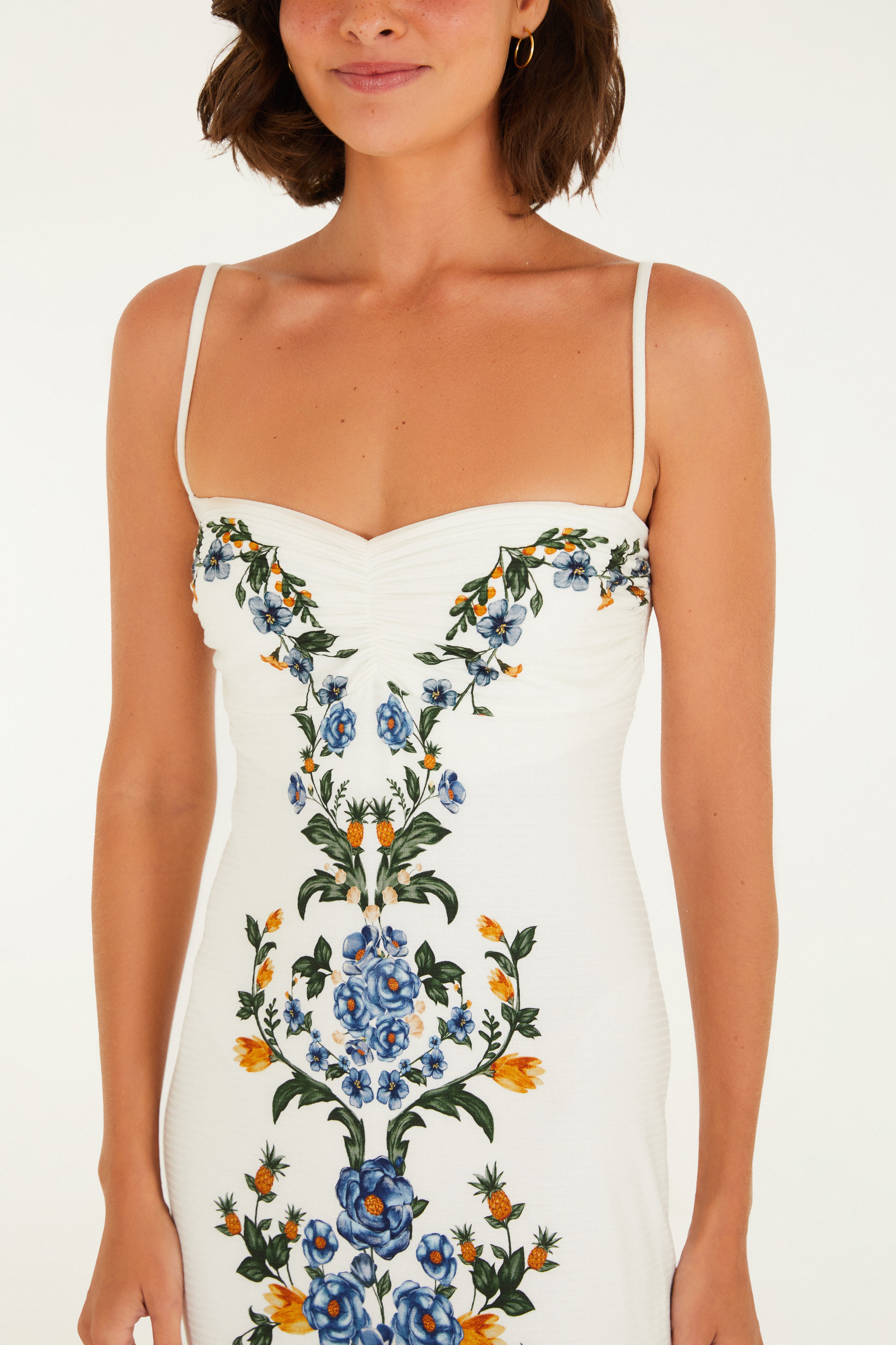 Vestido Midi Estampado Floral Penélope 3