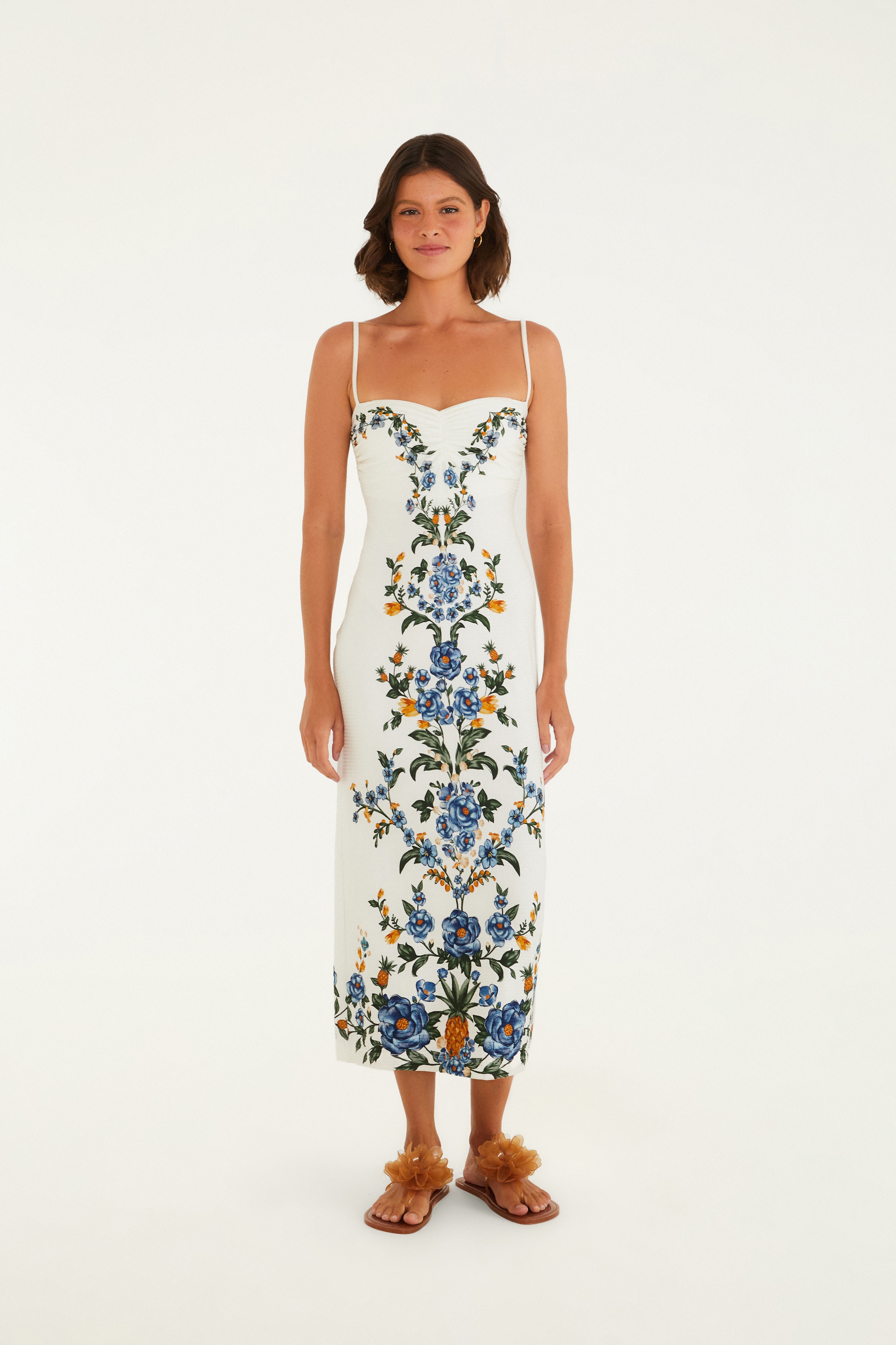 Vestido Midi Estampado Floral Penélope 1