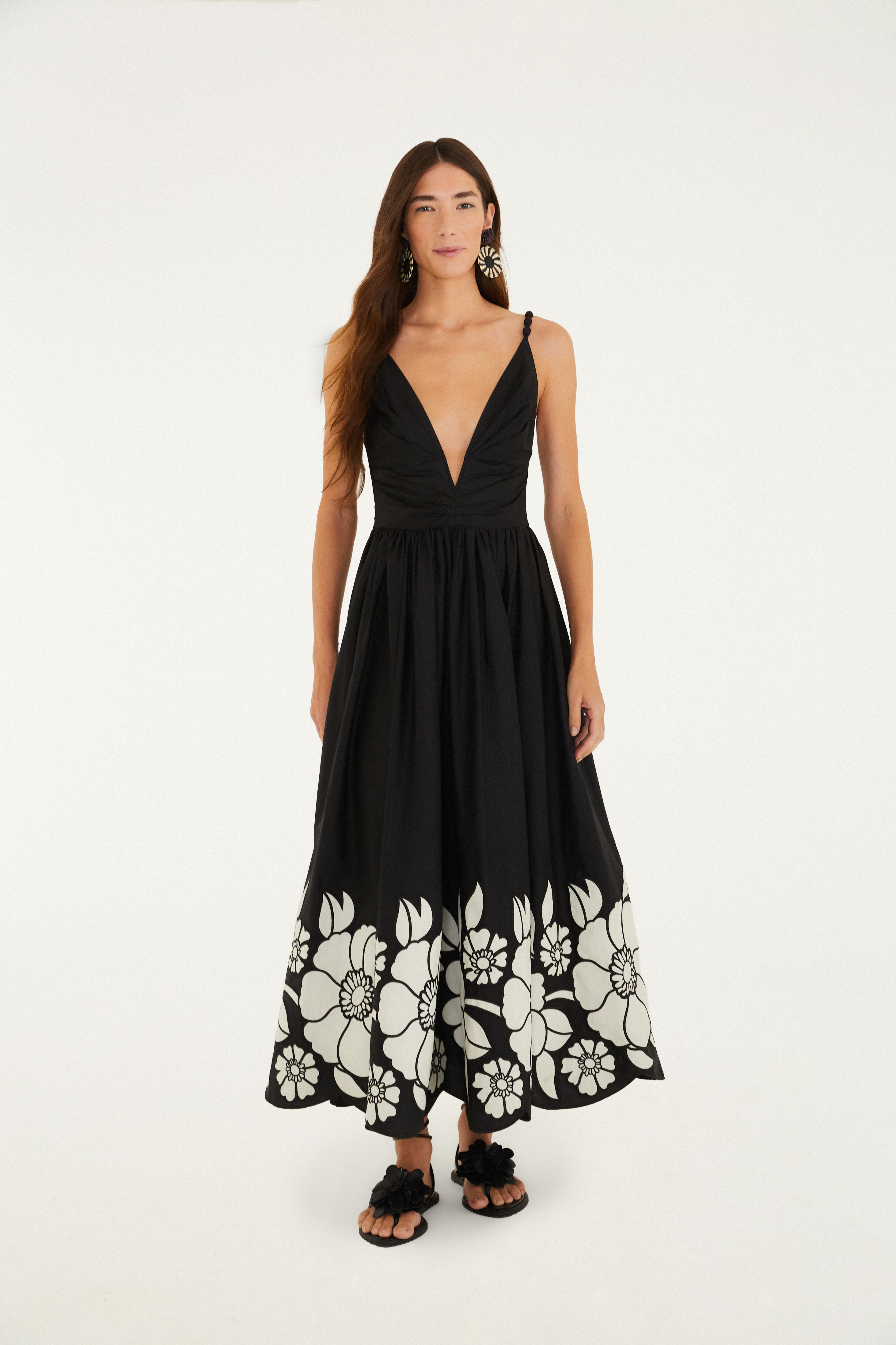 Vestido Bordado Flor Da Noite 1