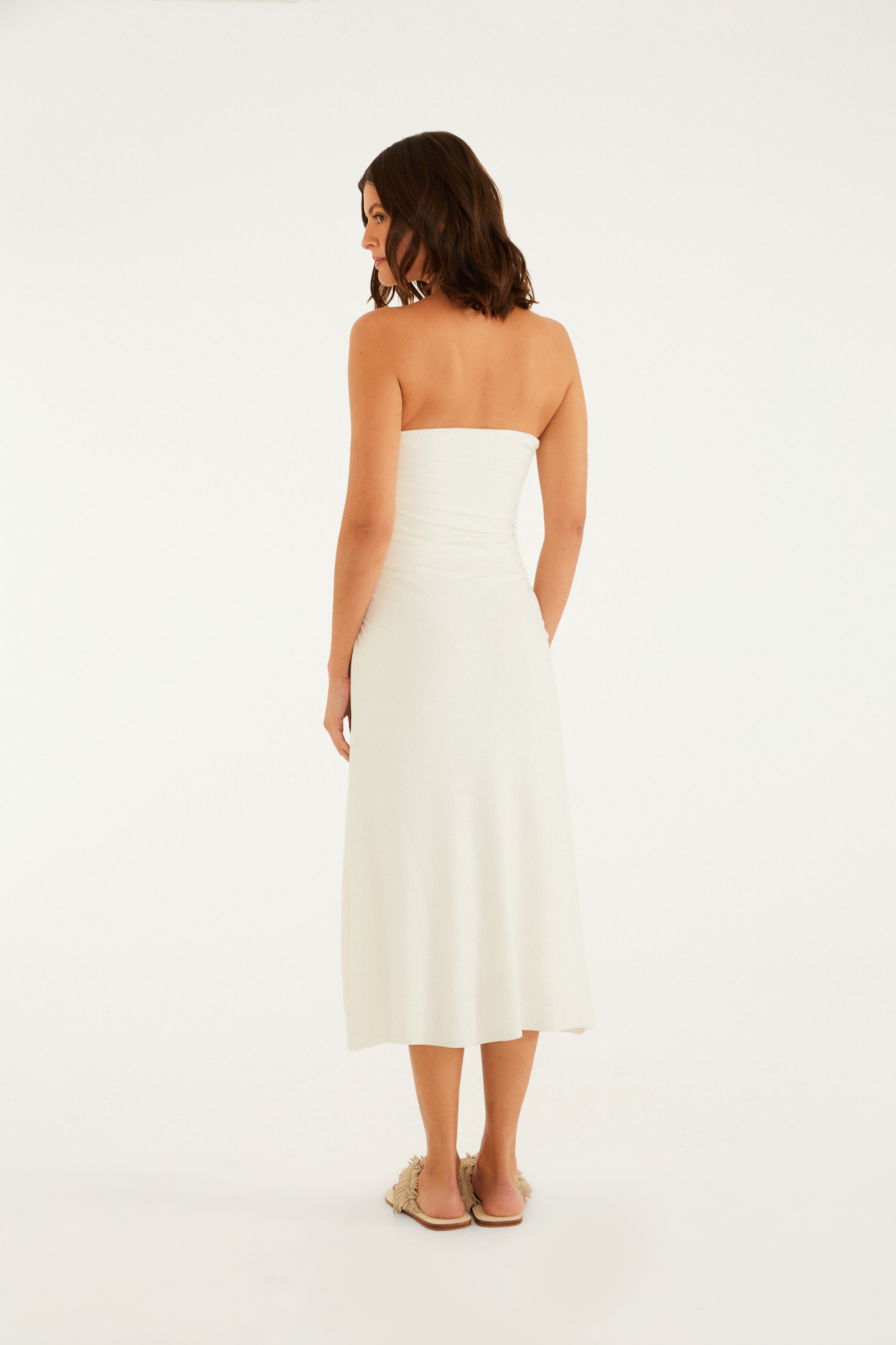 Vestido Midi Estampado Borboleta De Porcelana 4