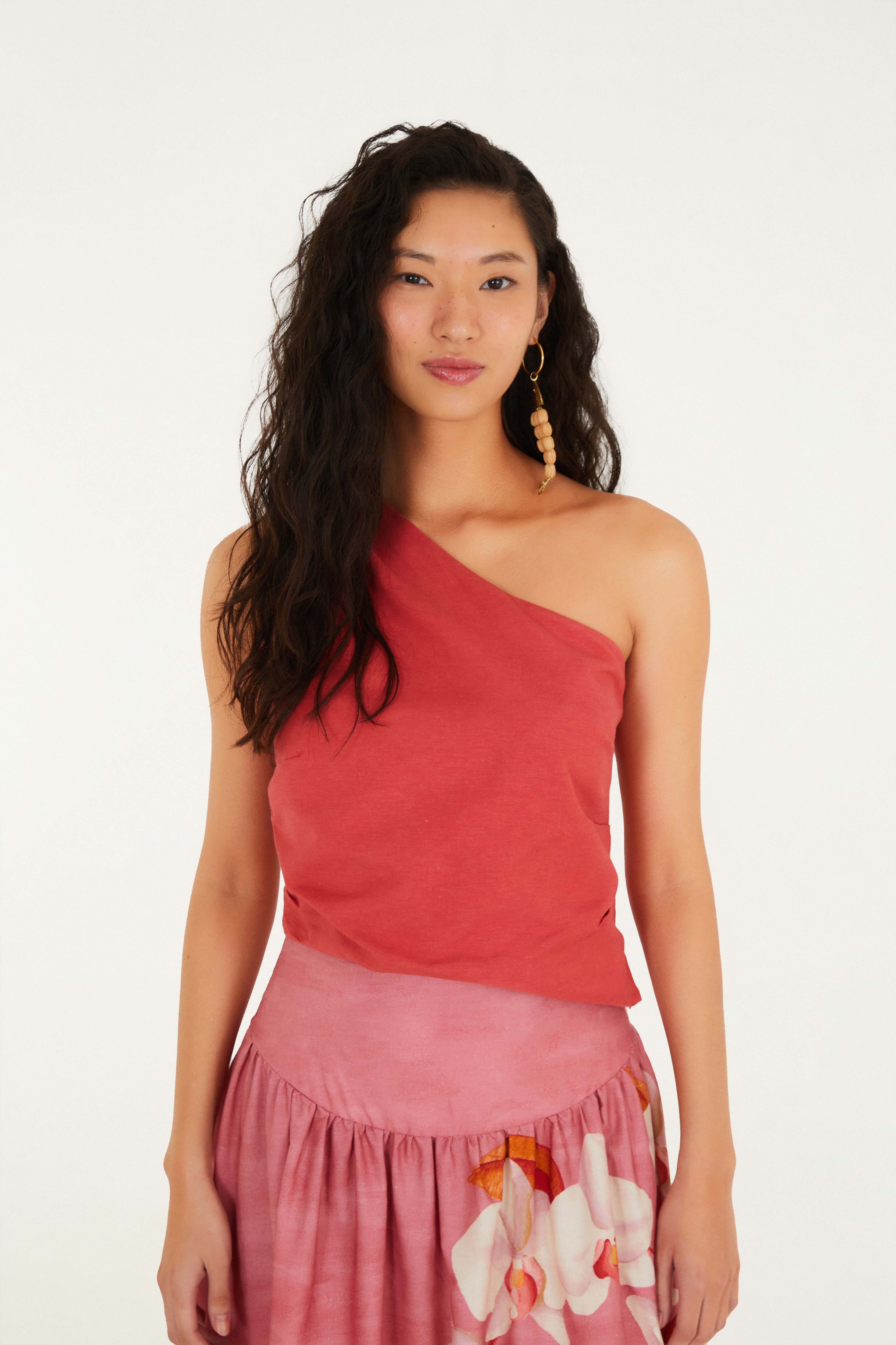 Saia + Blusa Pregas Ombro 2