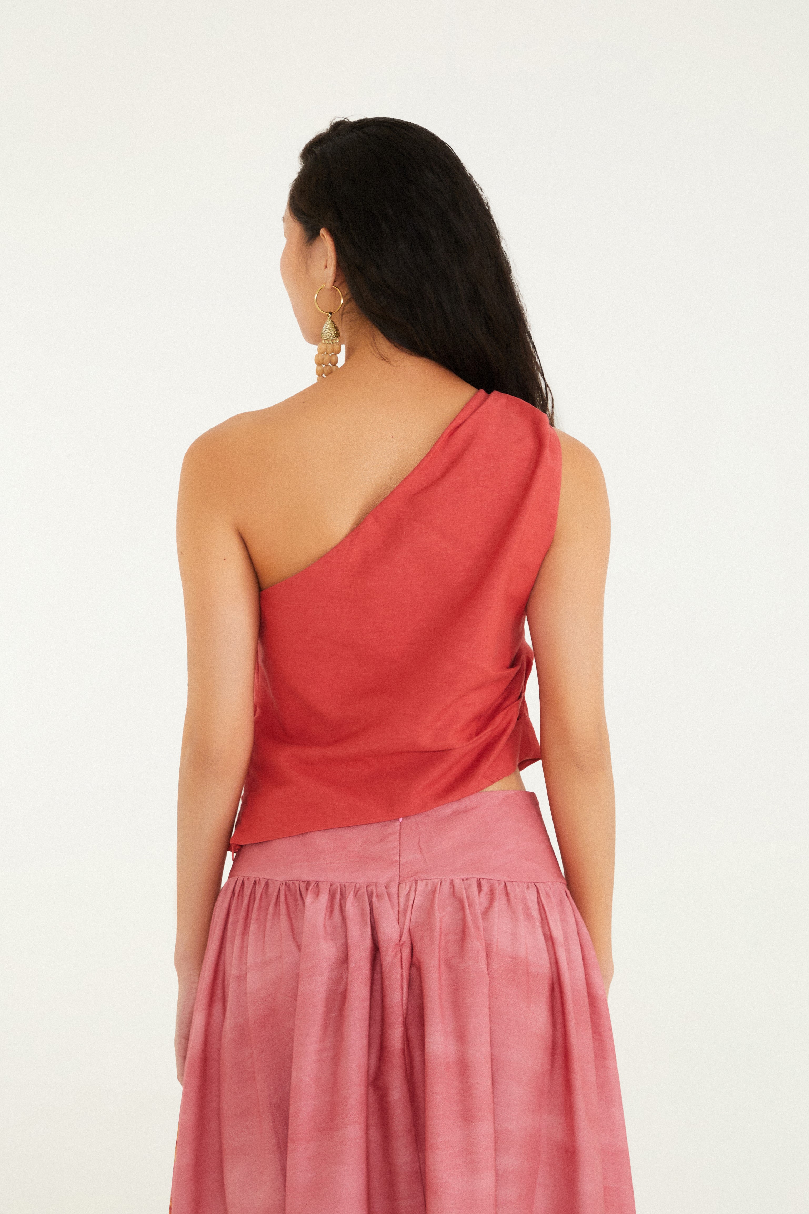 Saia + Blusa Pregas Ombro 4