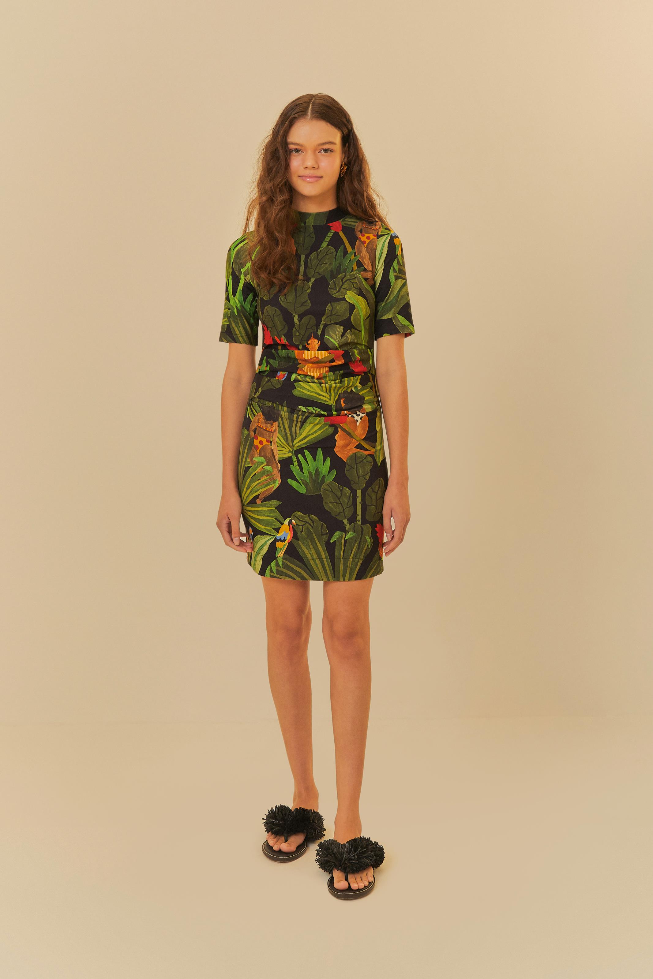 Vestido Curto Estampado Beleza Tropical 3