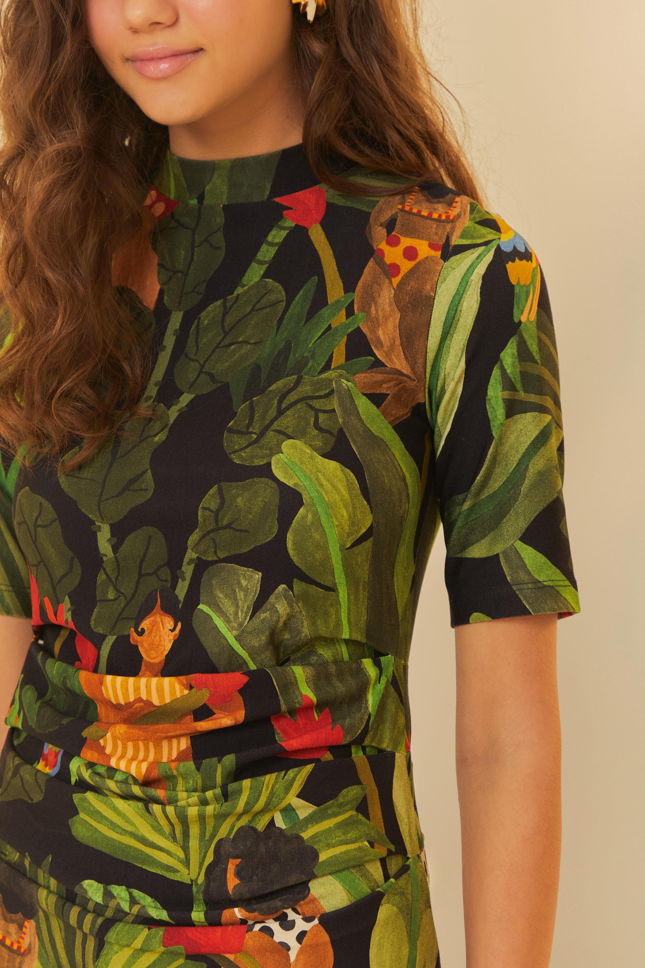 Vestido Curto Estampado Beleza Tropical 4