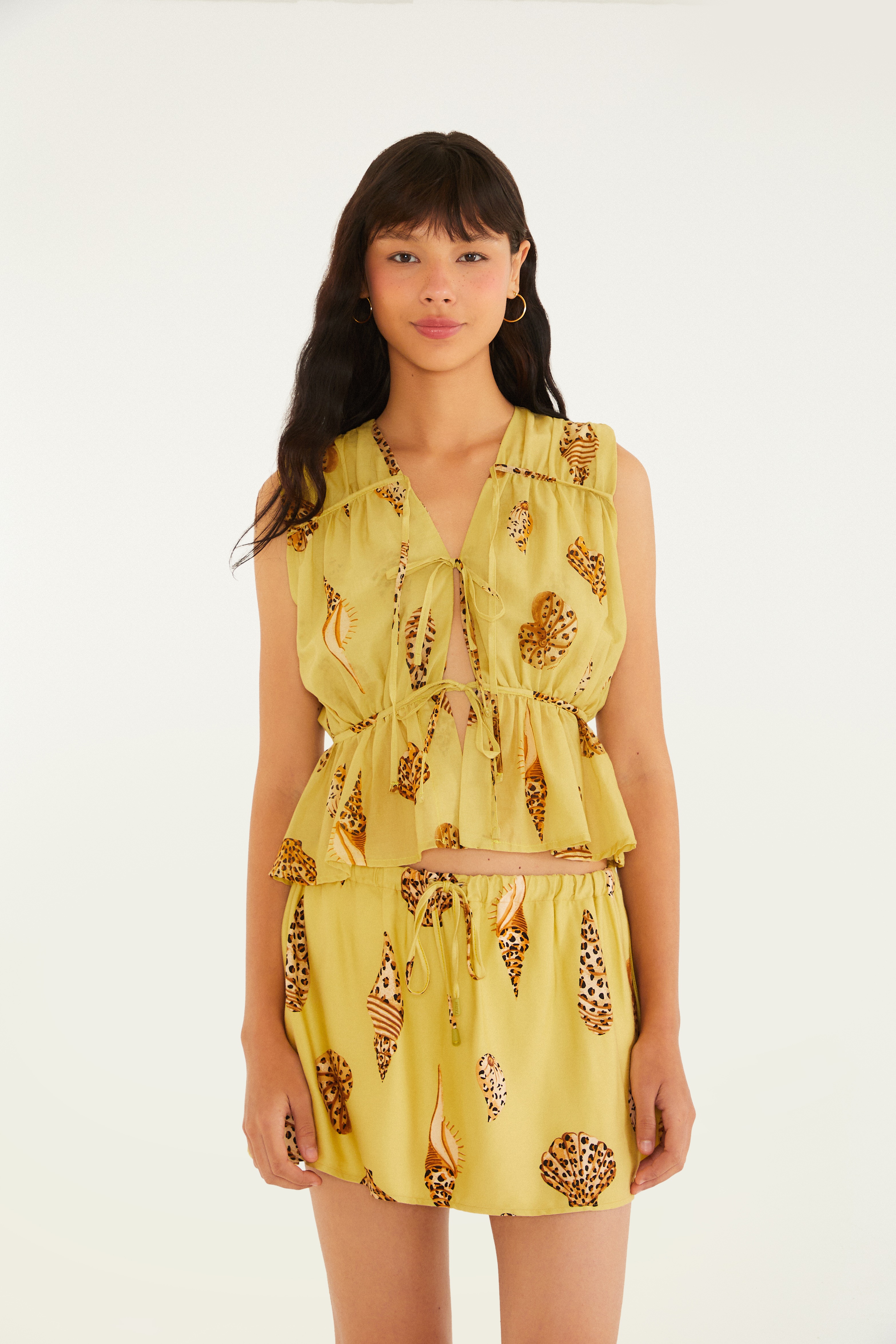 Conjunto Short Saia Concha Pintada 1