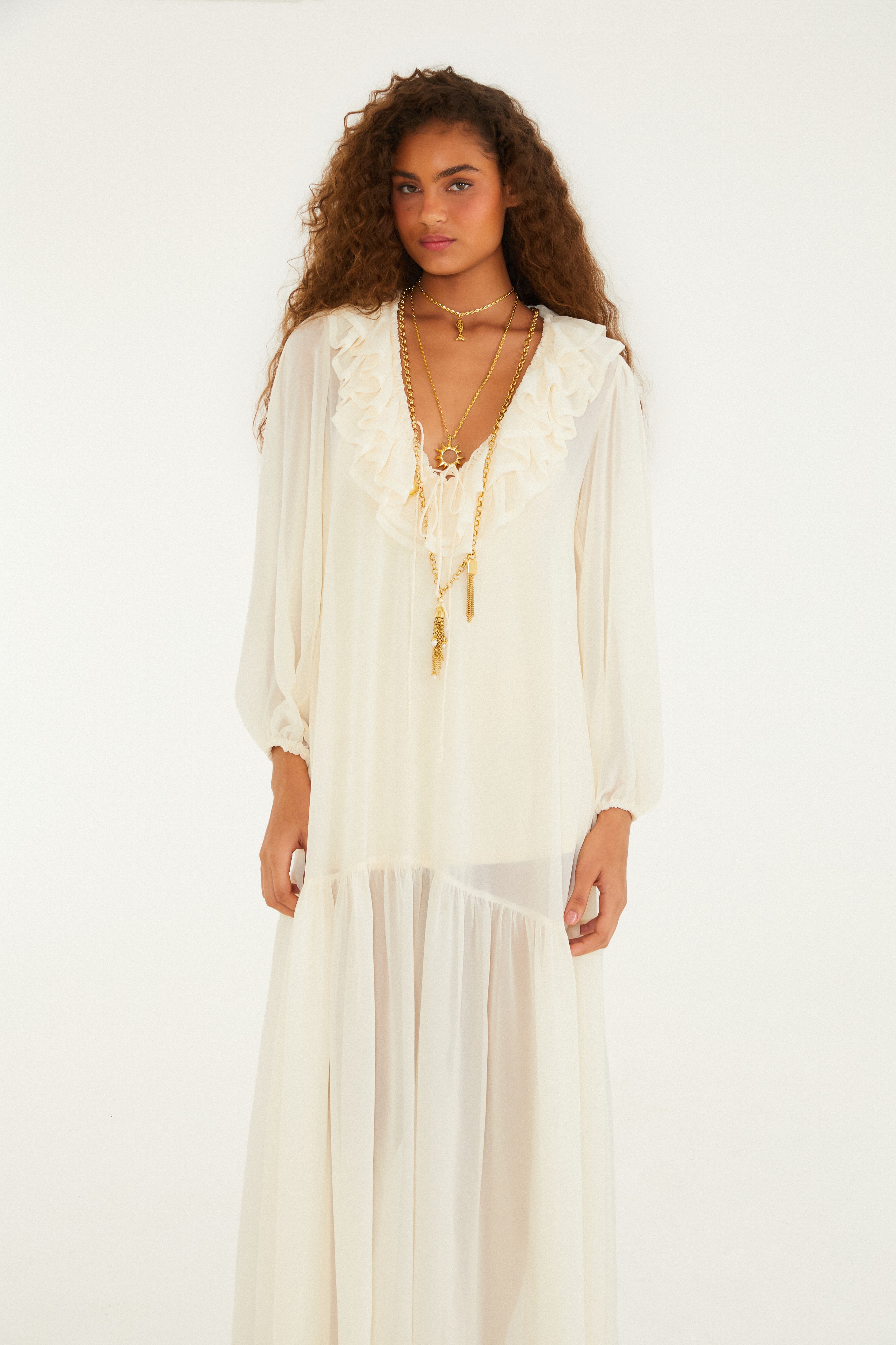 Vestido Babado Mangas 4
