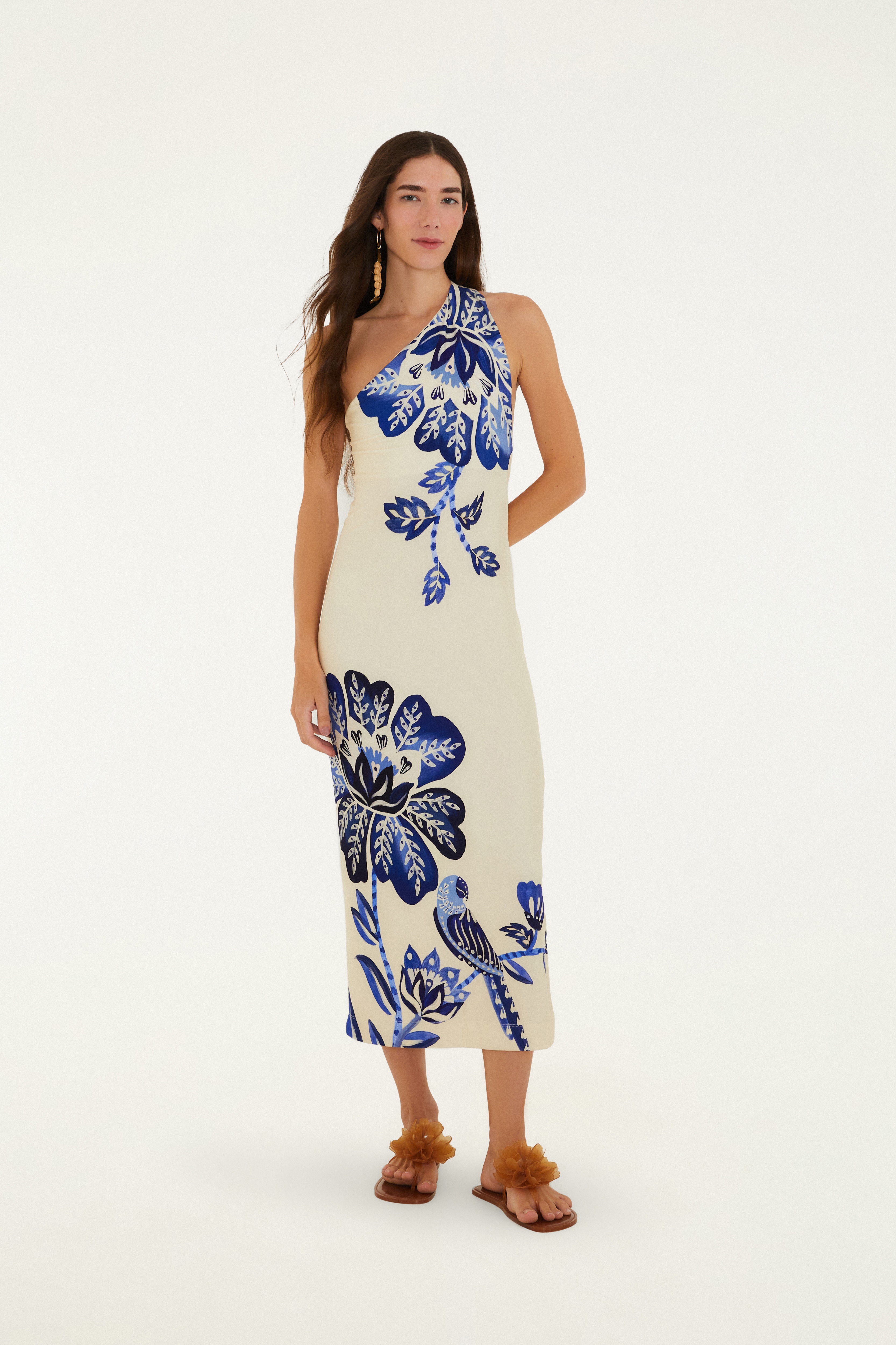 Vestido Ombro Só Estampado Paraíso 1