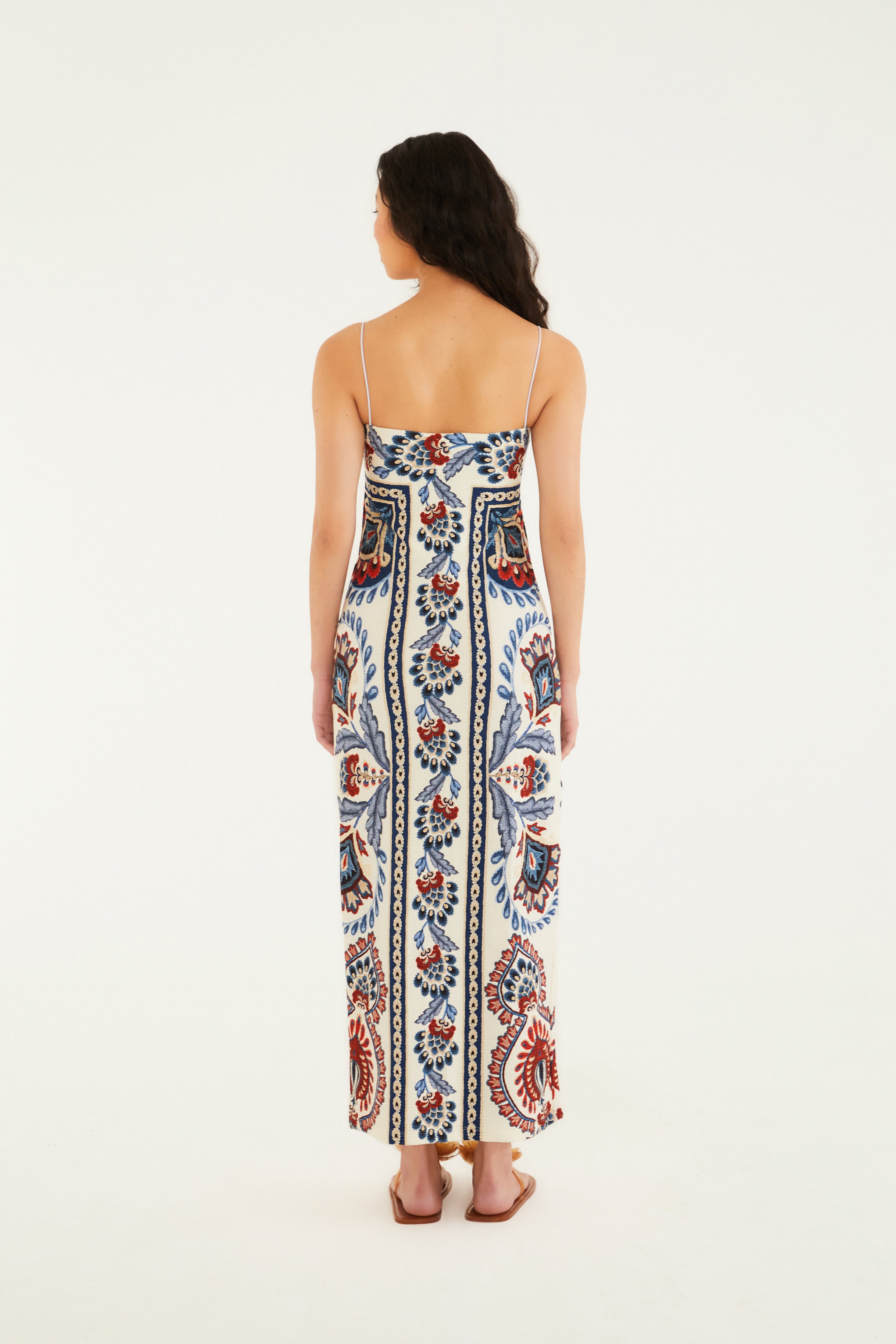 Vestido Midi Estampado Lenço Náutico 4