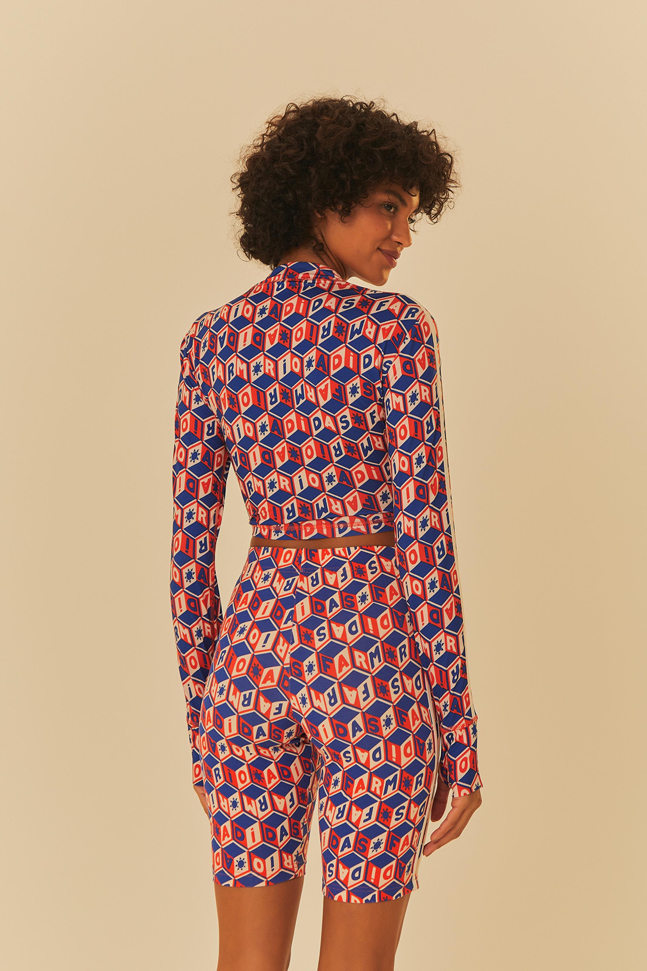 Conjunto Cropped Adidas Manga Longa Logomania 4