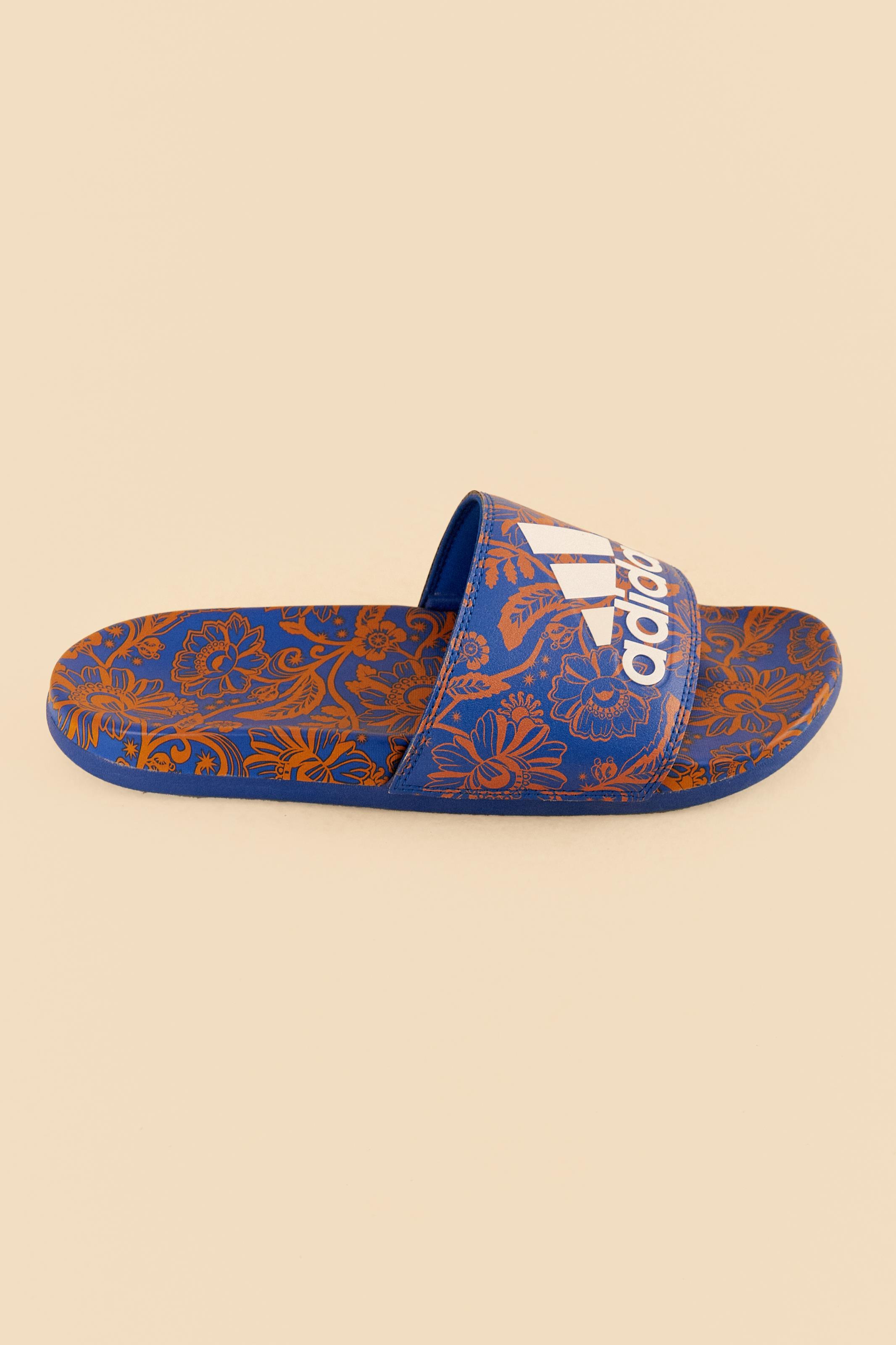 Adilette Adidas Comfort Boho Flower Royal 2