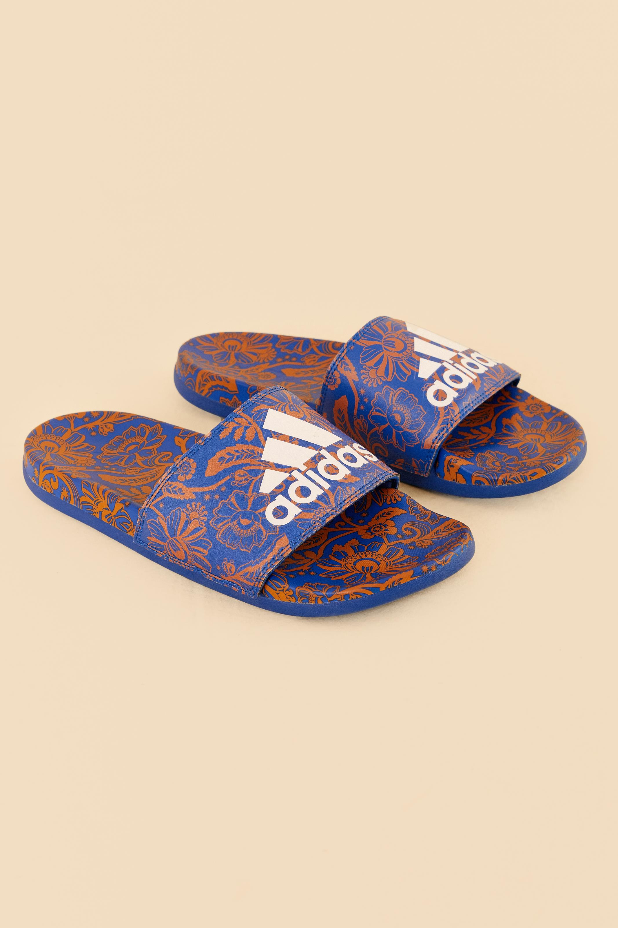 Adilette Adidas Comfort Boho Flower Royal 1