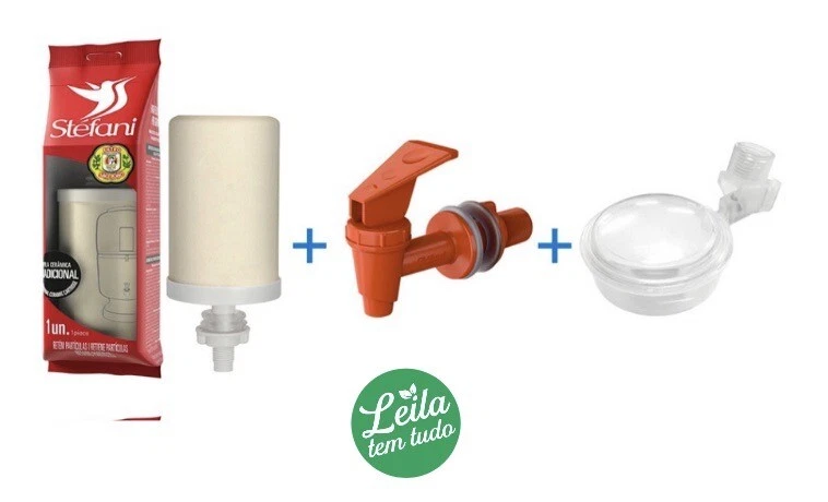 Kit reposição: 1 torneira + 1 vela esterilizante + 1 boia 1