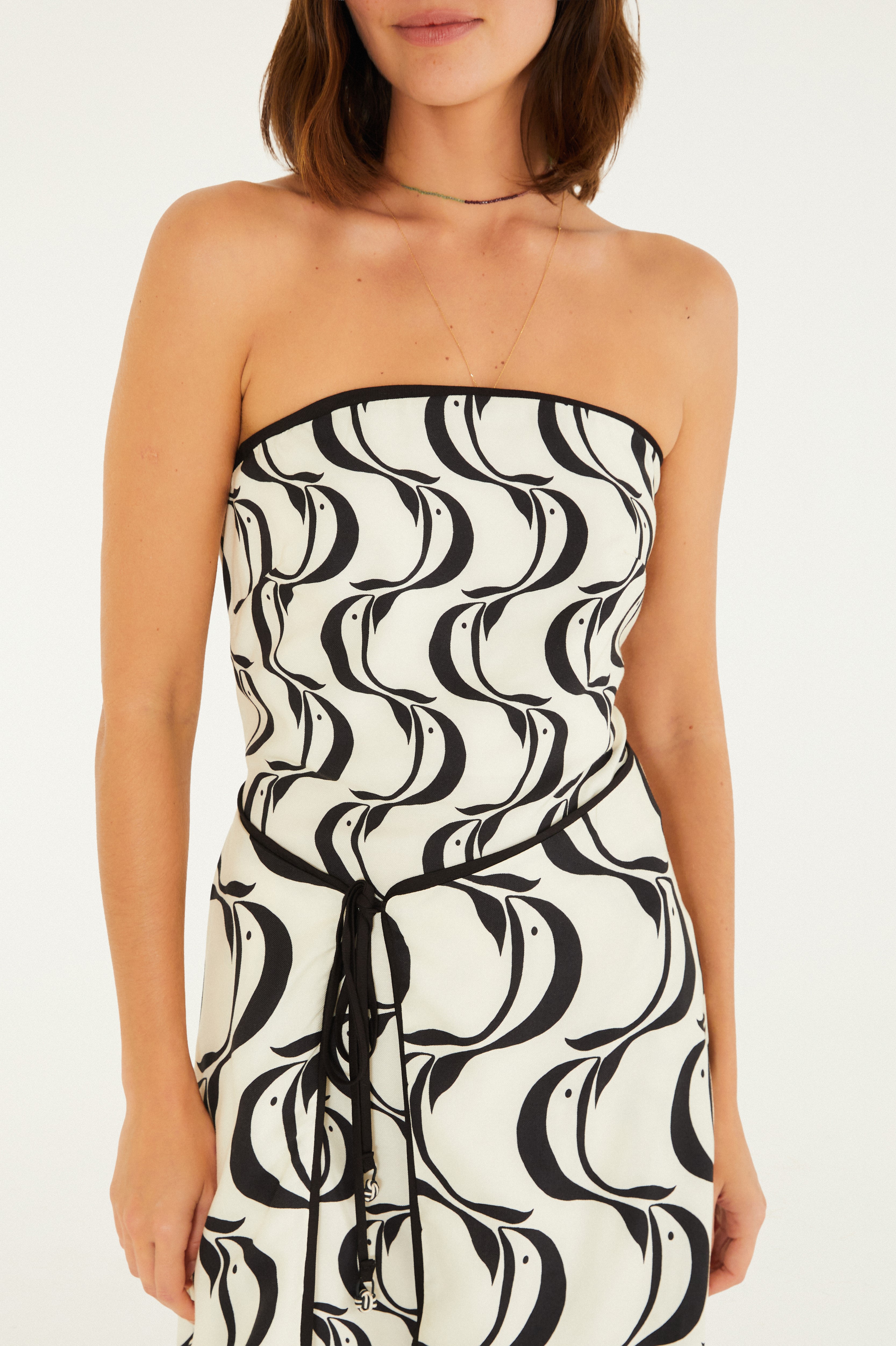 Vestido Curto Estampado Peixe Copa 2