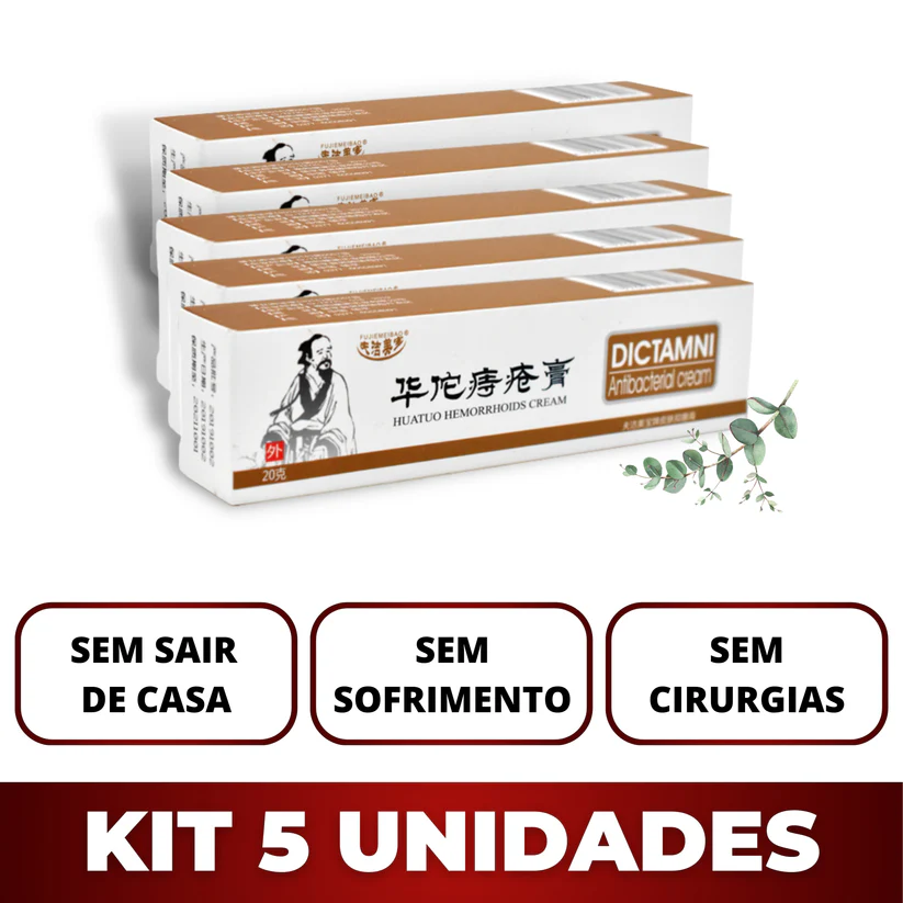 Kit 5 Pomadas Japonesa para Hemorroidas - DICTAMNI 1
