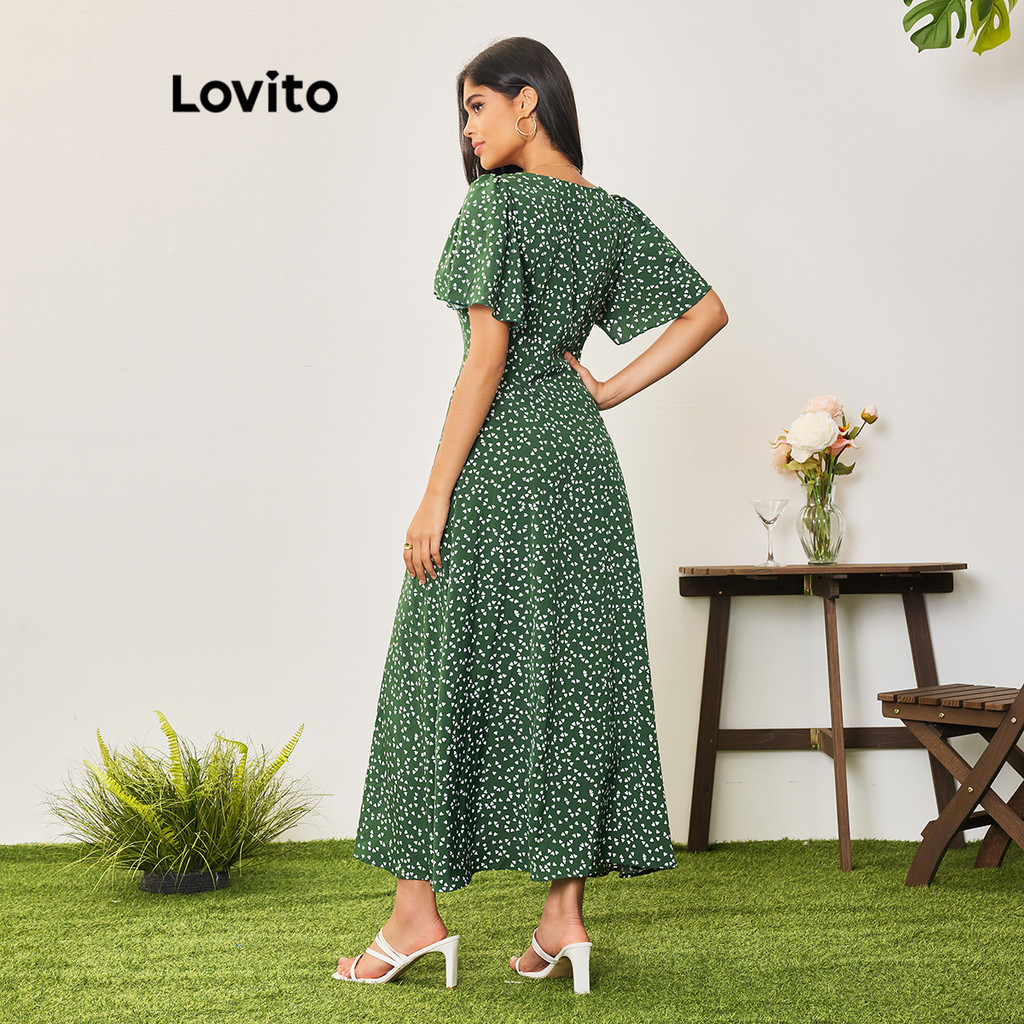 Lovito Casual Vestido Feminino Floral com Zíper 2