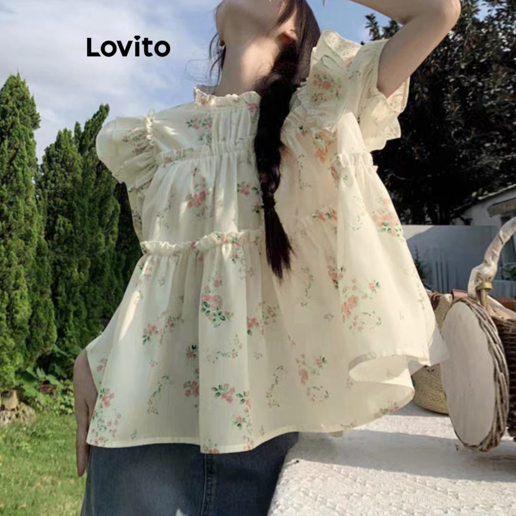 Lovito Blusa Casual Ditsy Floral 3