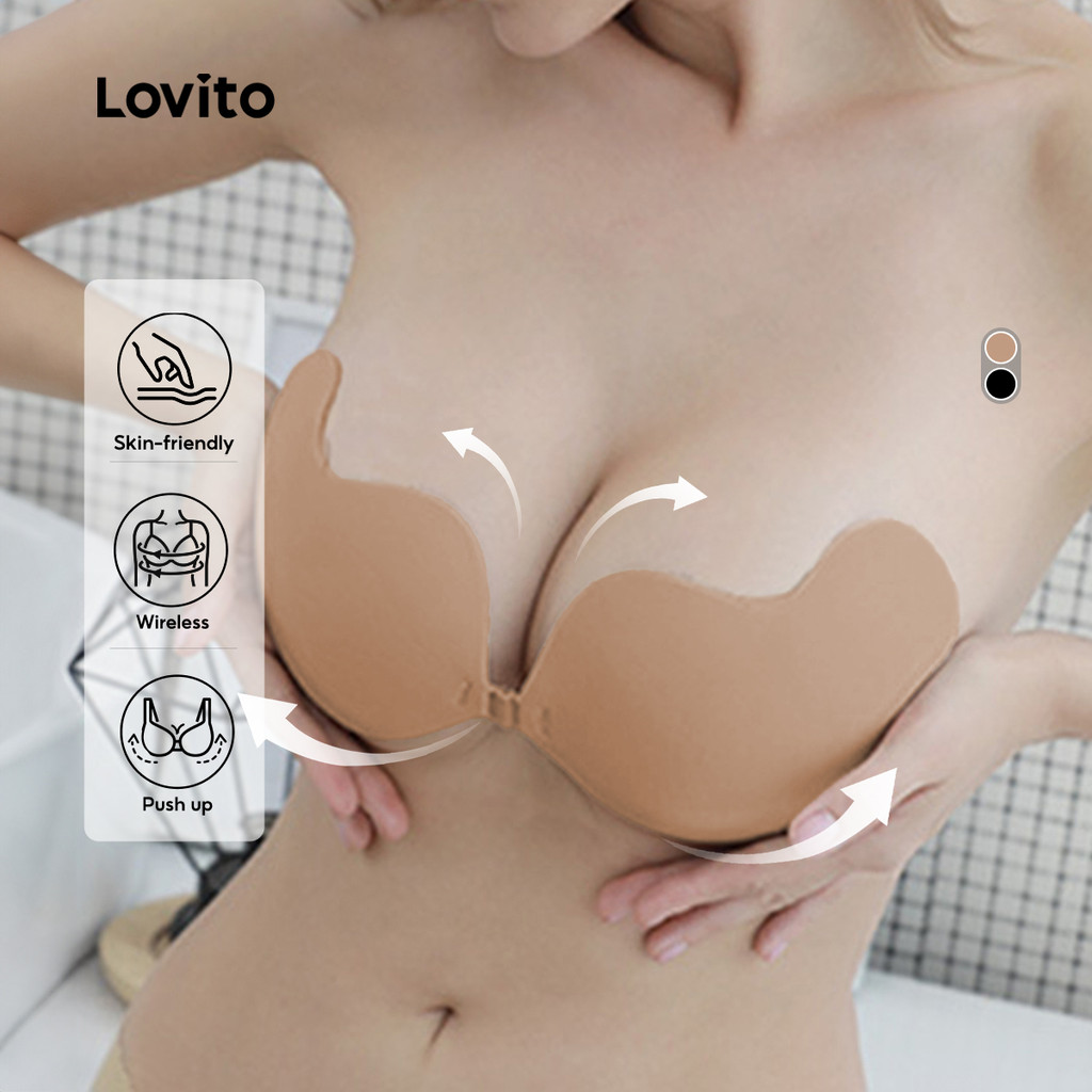 Lovito Sutiã Push-up Autoadesivo Invisível Sem Costura, 1