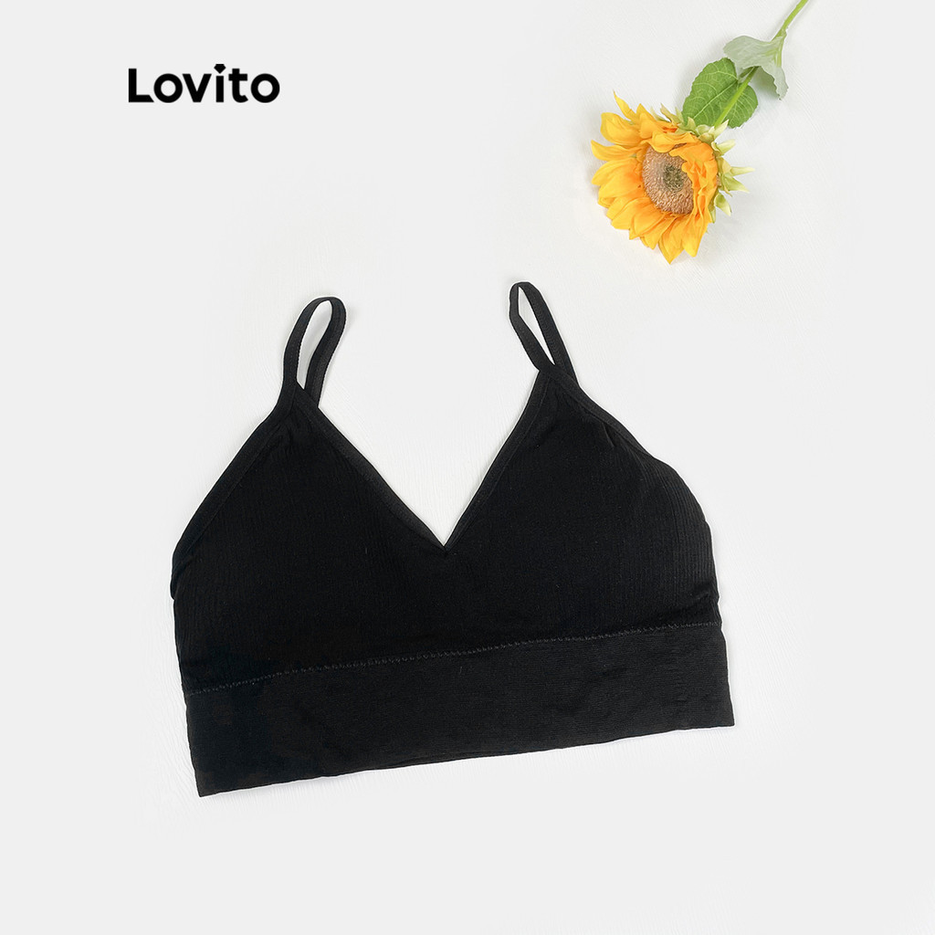 Lovito Sutiã Esportivo Beauty-Back com Almofadas Removíveis 3